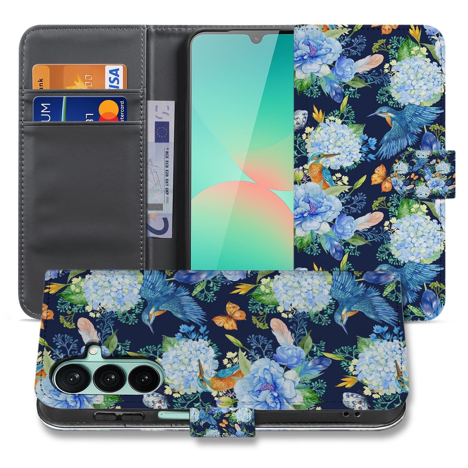 Samsung Galaxy A27 bookcase IJsvogel, voorkant met gesloten klep