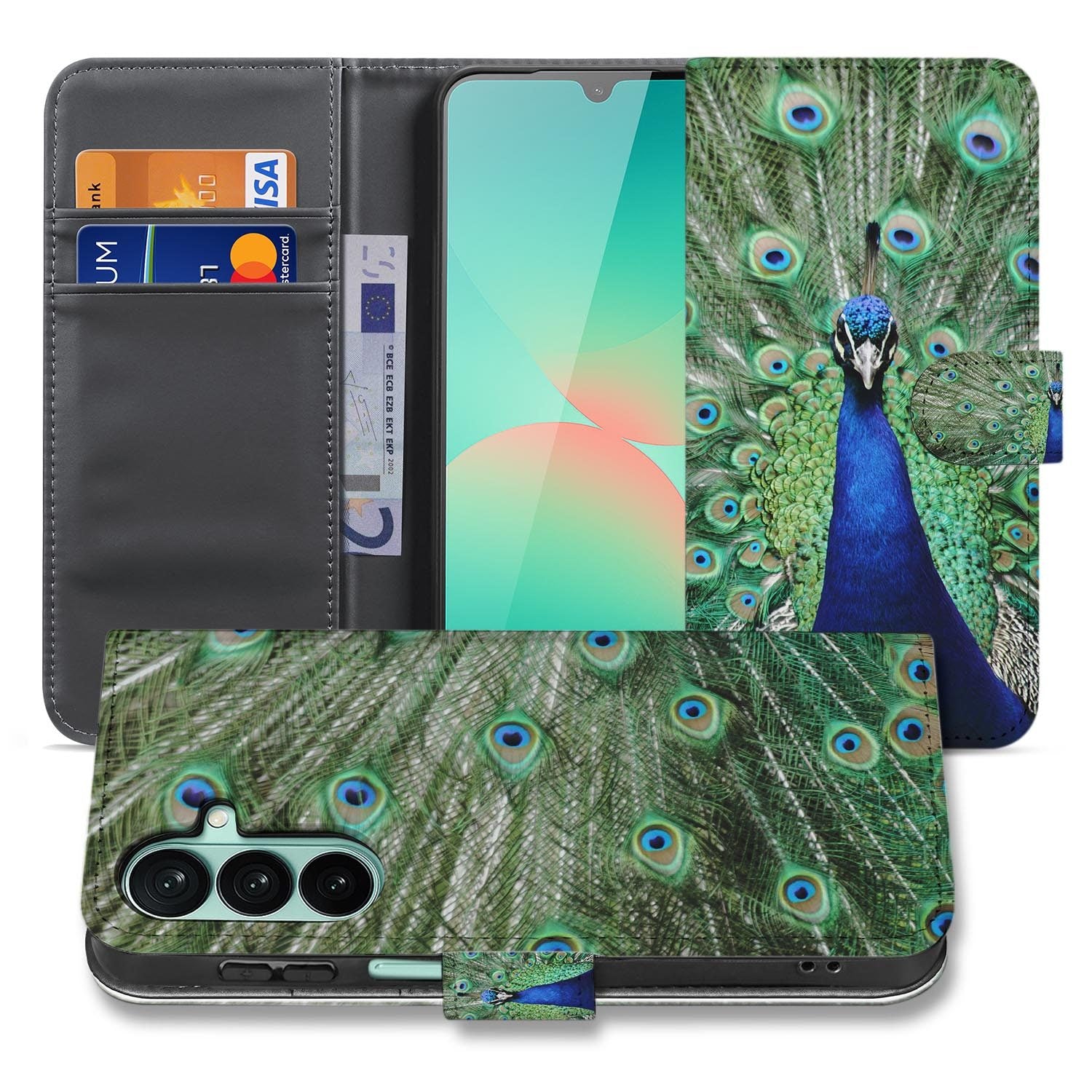 Samsung Galaxy A27 bookcase Pauw, voorkant met gesloten klep