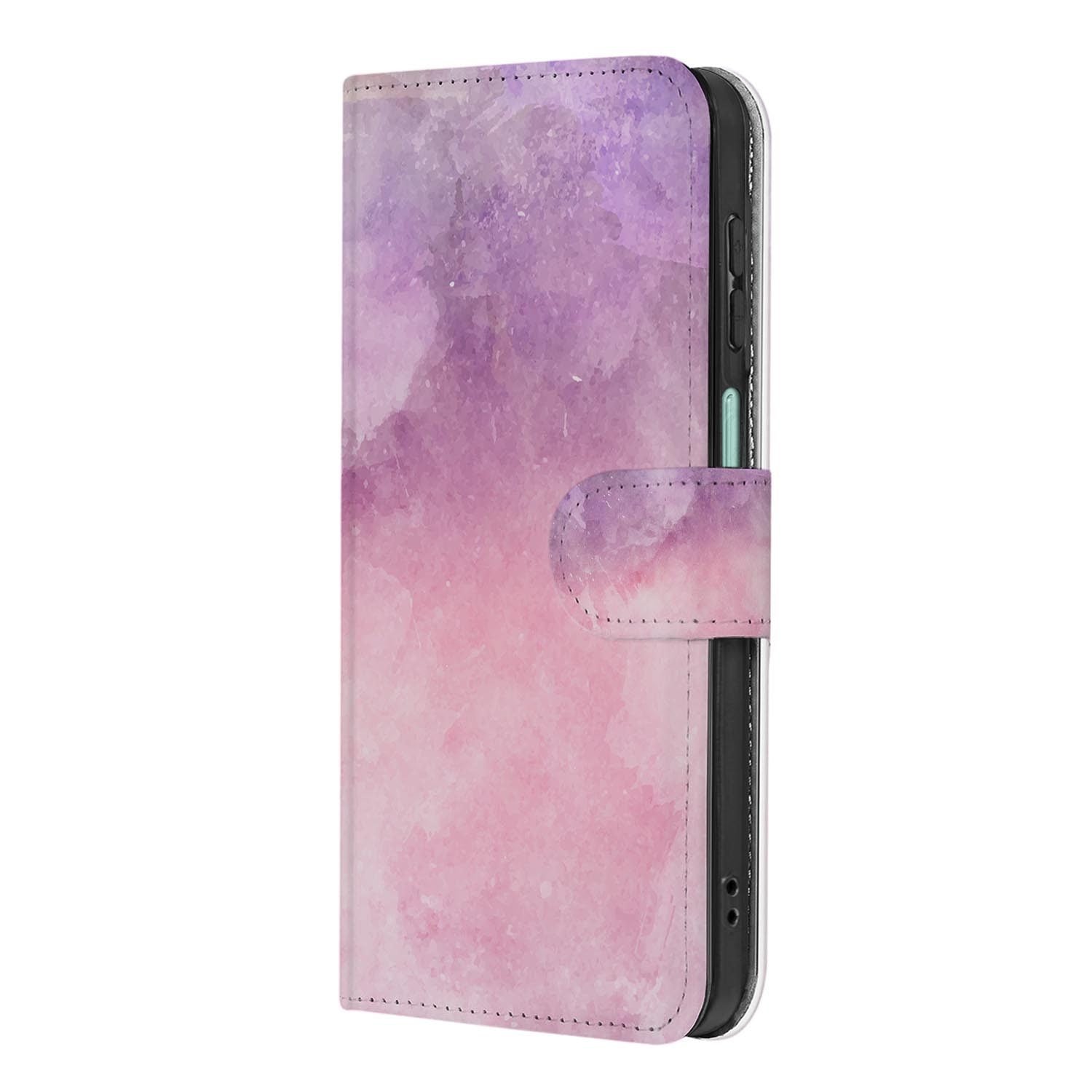 Samsung Galaxy A27 bookcase Pink Purple Paint, achterkant met camera-uitsparing