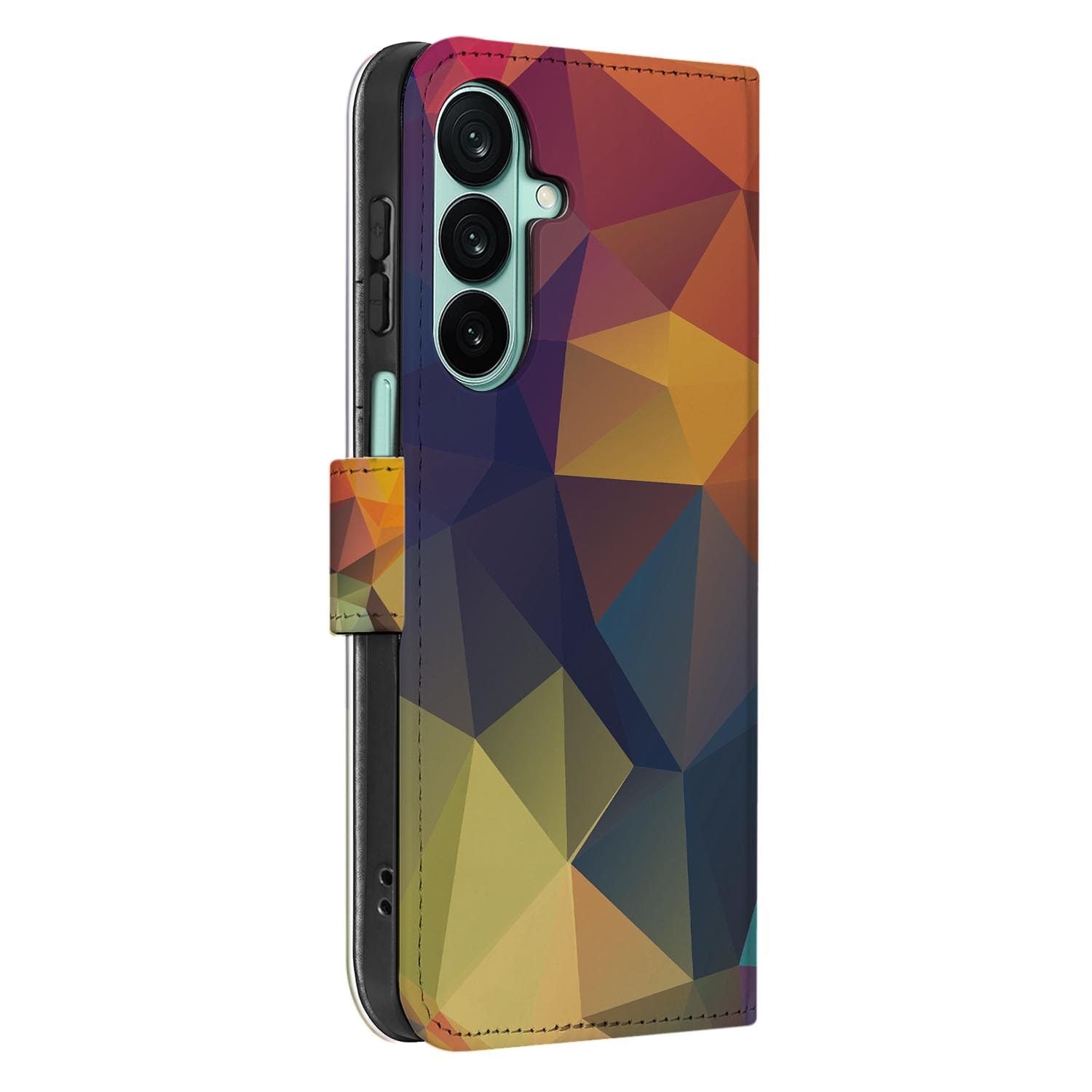 Samsung Galaxy A27 bookcase Polygon Color, detail van het stiksel