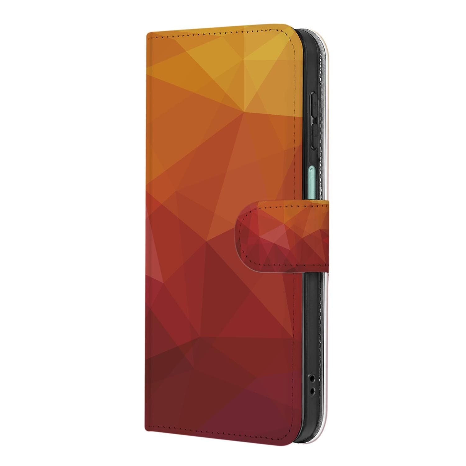 Samsung Galaxy A27 bookcase Polygon Red, achterkant met camera-uitsparing