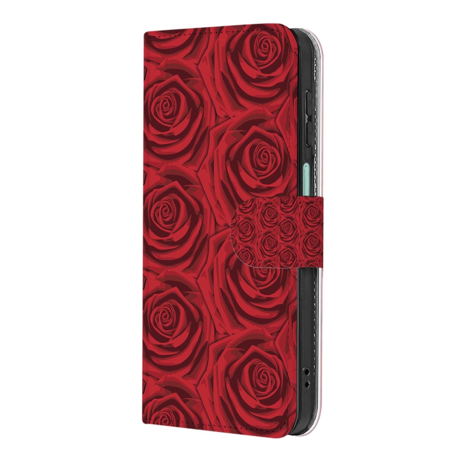 Samsung Galaxy A27 bookcase Red Roses, achterkant met camera-uitsparing