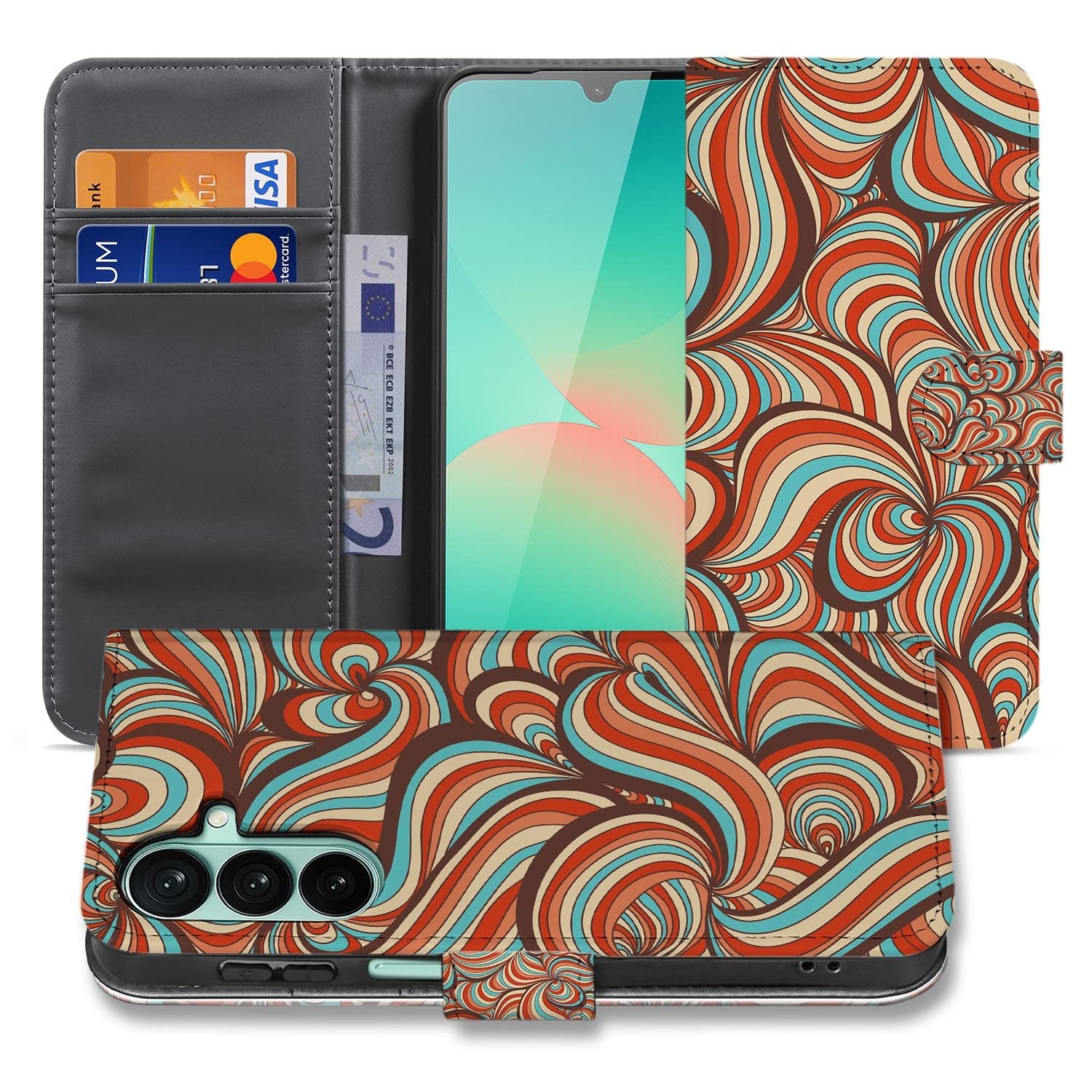Samsung Galaxy A27 bookcase Retro, voorkant met gesloten klep