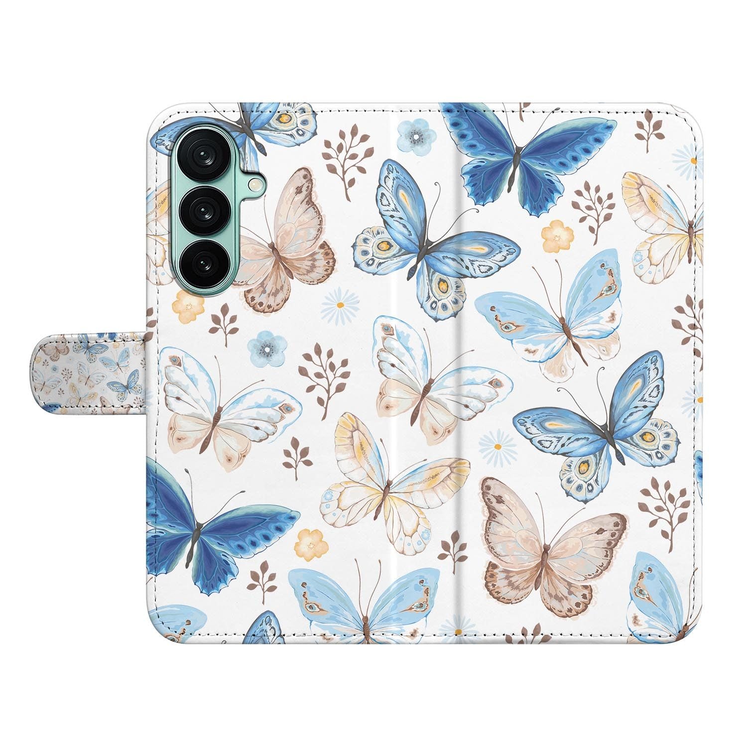 Samsung Galaxy A27 bookcase Vlinder, open met pasjesvakken
