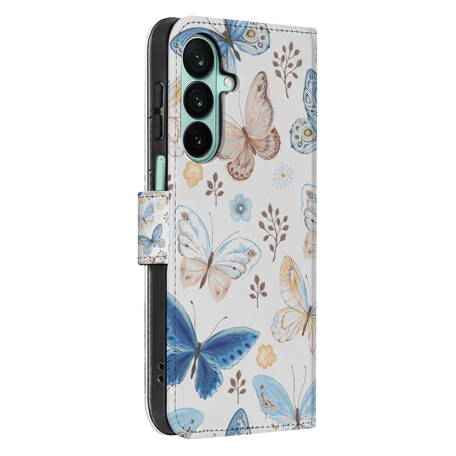 Samsung Galaxy A27 bookcase Vlinder, detail van het stiksel