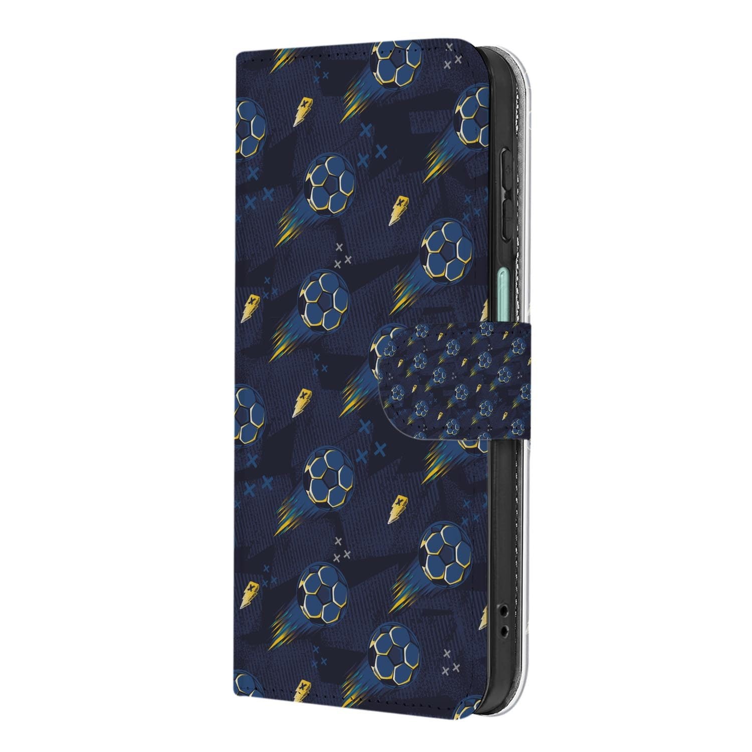 Samsung Galaxy A27 bookcase Voetbal, achterkant met camera-uitsparing