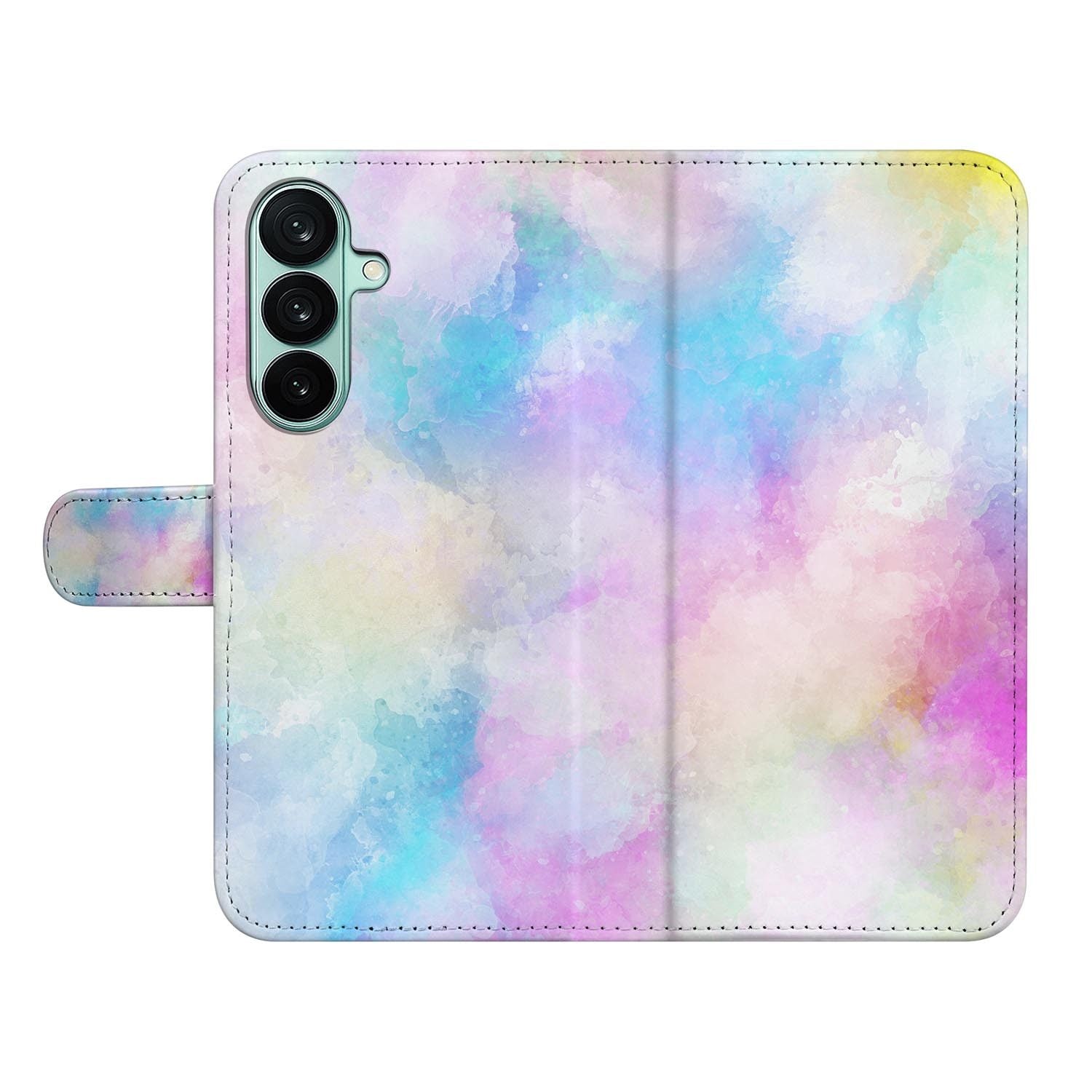 Samsung Galaxy A27 bookcase Watercolor Light, open met pasjesvakken
