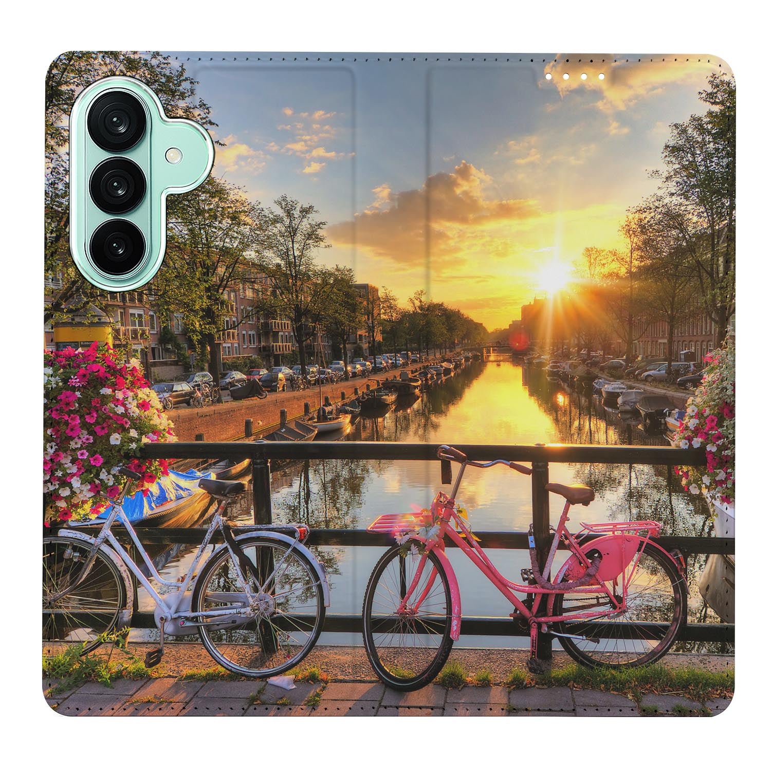 Samsung Galaxy A27 boekhoesje Amsterdamse Grachten met pasjesvak