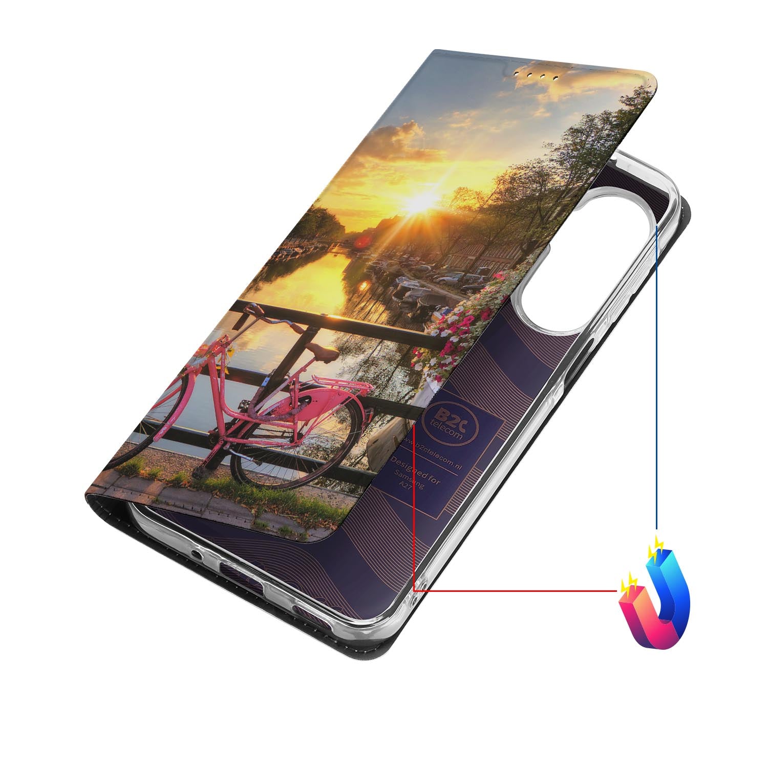 Samsung Galaxy A27 bookcase Amsterdamse Grachten met kunstleren klep