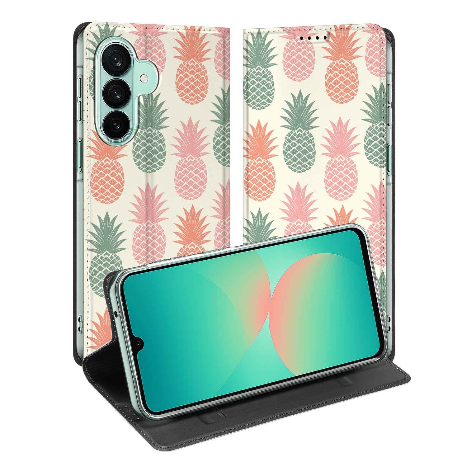 Samsung Galaxy A27 standcase met Ananas-print