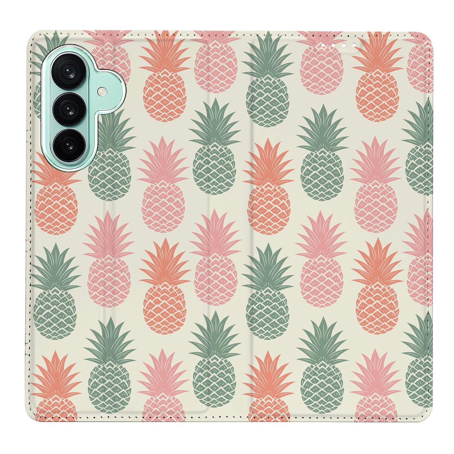 Samsung Galaxy A27 boekhoesje Ananas met pasjesvak