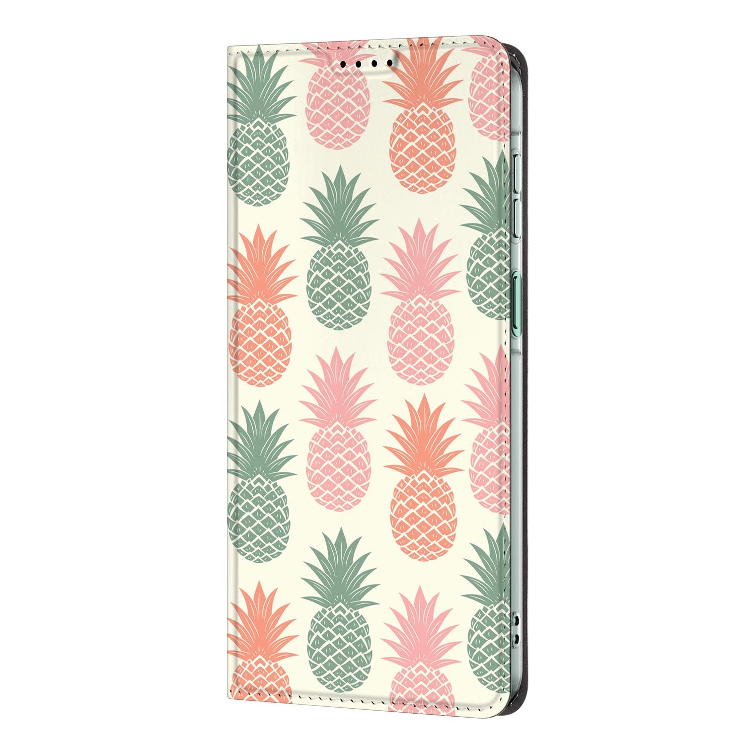 Samsung Galaxy A27 standcase Ananas met uitklapbare standaard