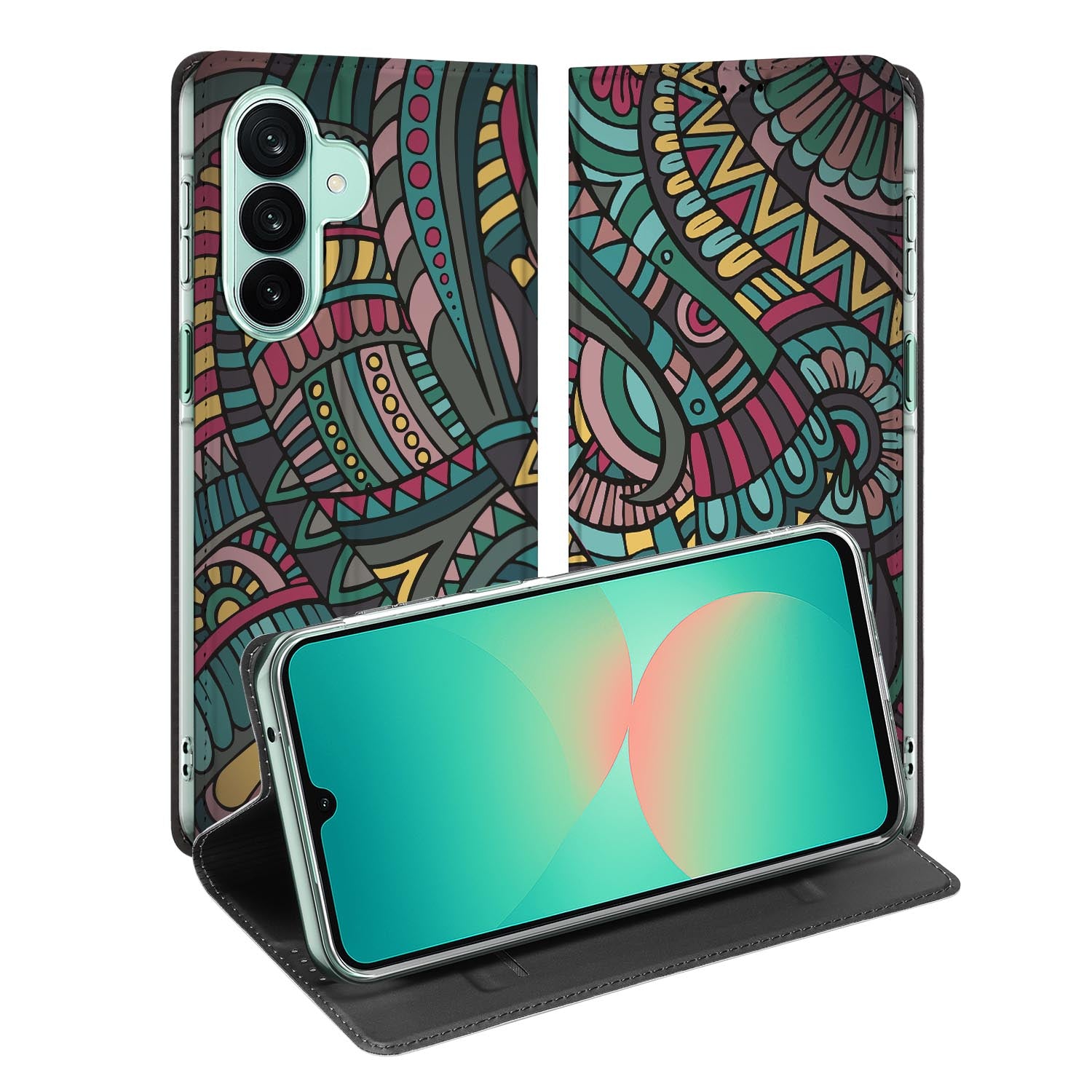 Samsung Galaxy A27 standcase met Aztec-print