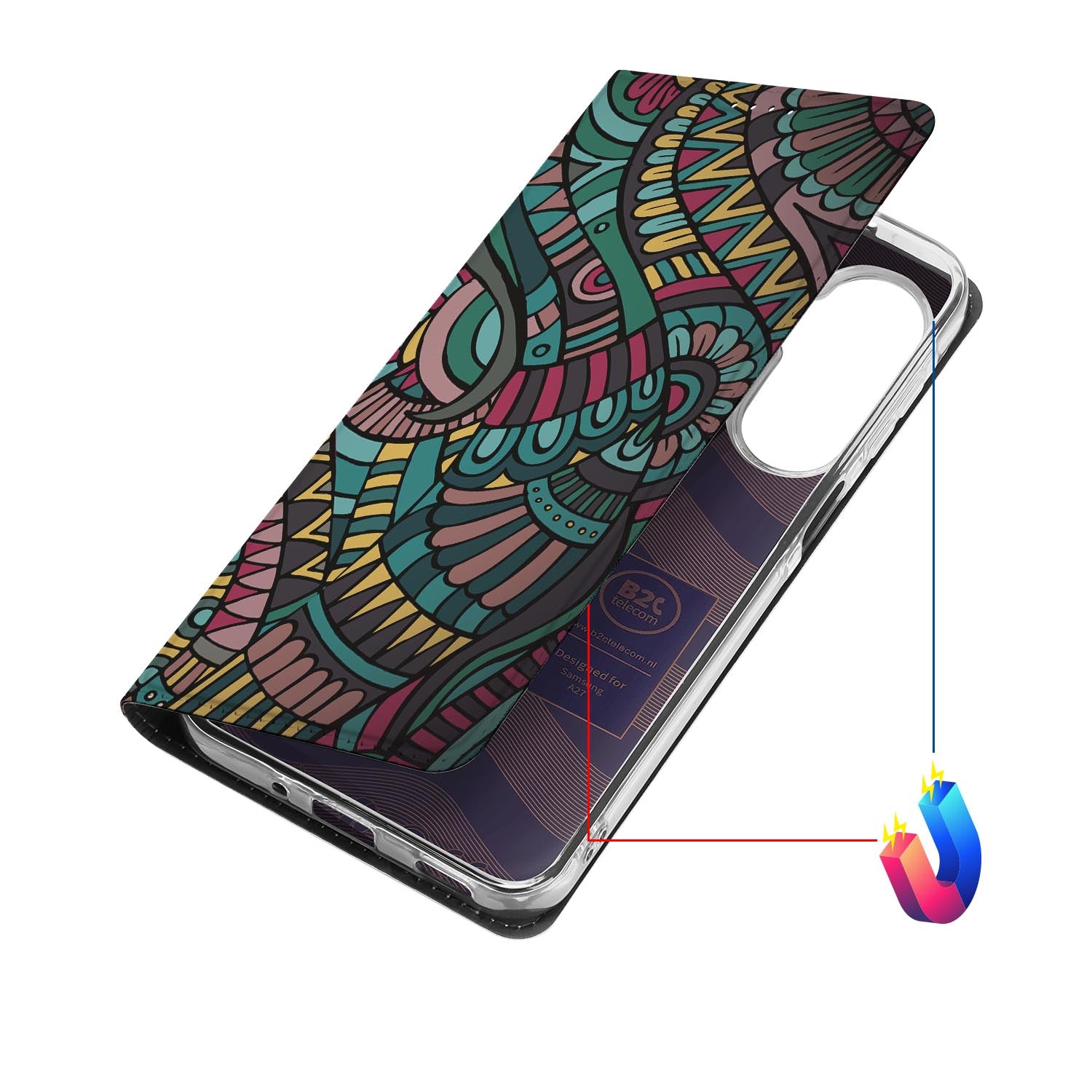 Samsung Galaxy A27 bookcase Aztec met kunstleren klep
