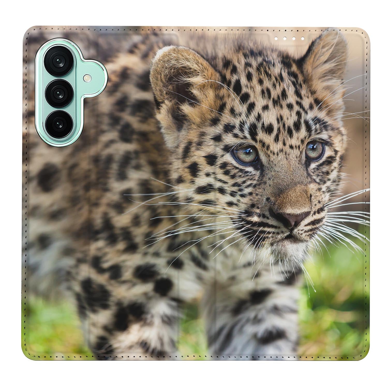 Samsung Galaxy A27 boekhoesje Baby Luipaard met pasjesvak