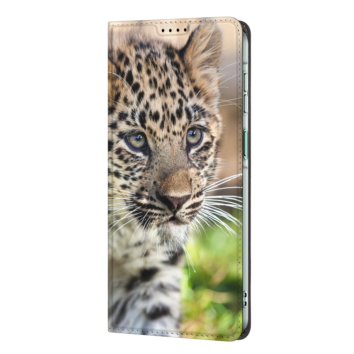 Samsung Galaxy A27 standcase Baby Luipaard met uitklapbare standaard
