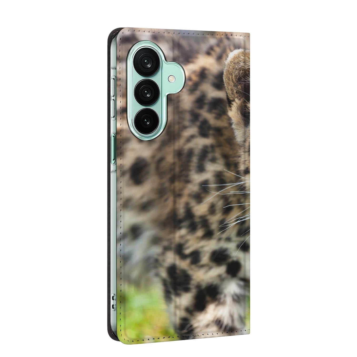 Samsung Galaxy A27 standcase Baby Luipaard, bescherming voor- en achterkant
