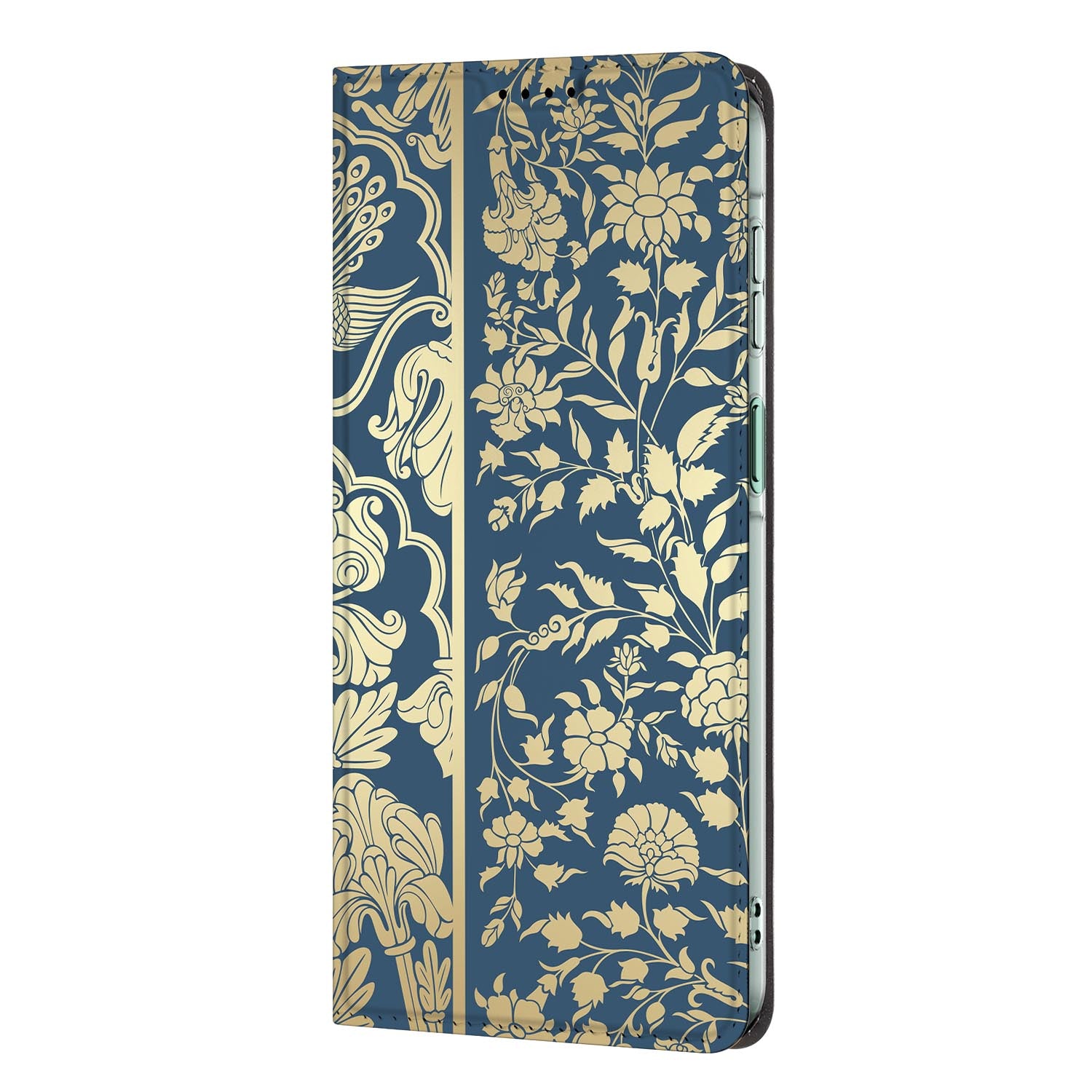 Samsung Galaxy A27 standcase Beige Flowers met uitklapbare standaard