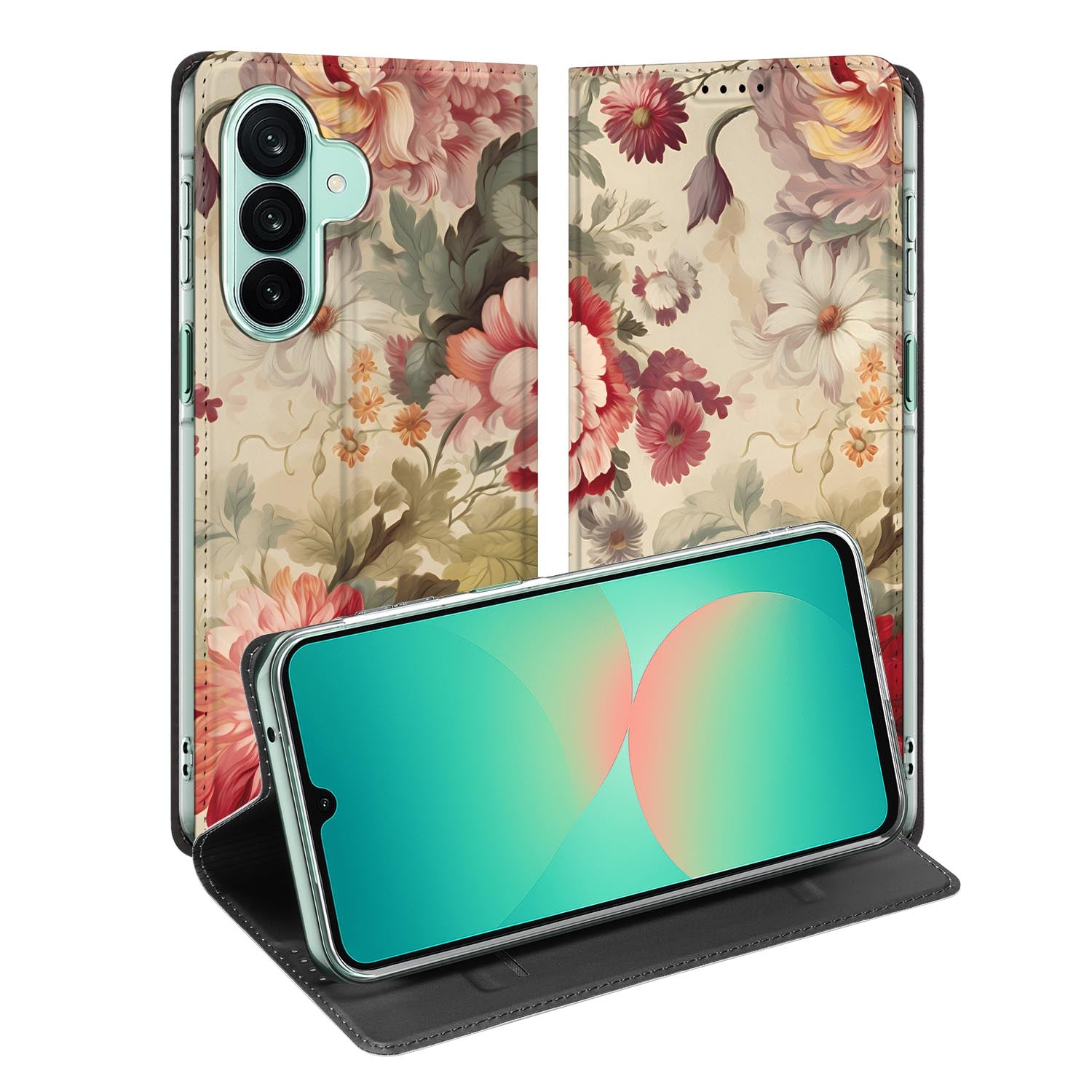 Samsung Galaxy A27 standcase met Bloemen-print