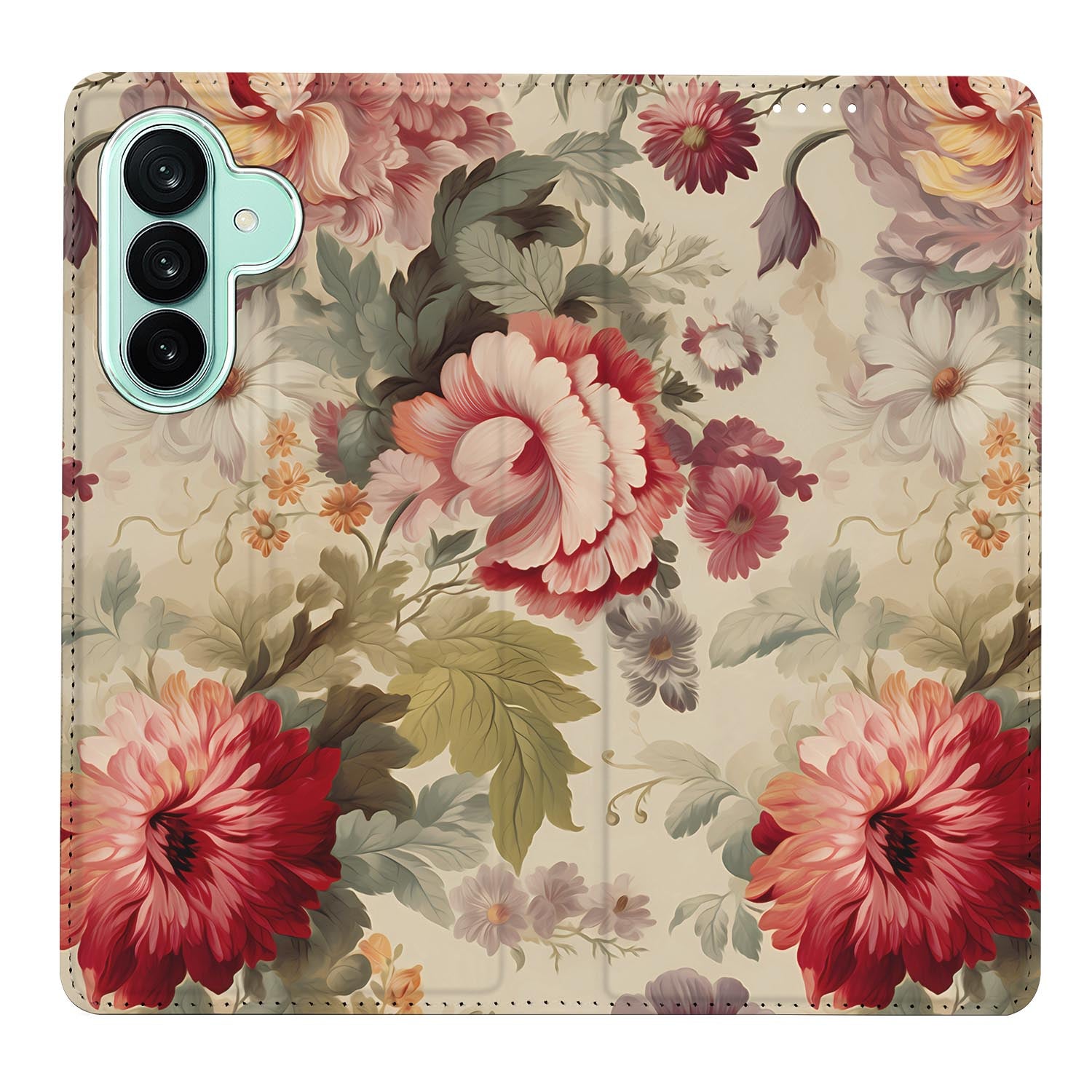 Samsung Galaxy A27 boekhoesje Bloemen met pasjesvak