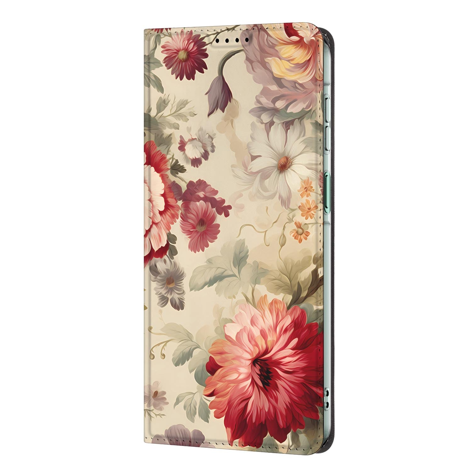Samsung Galaxy A27 standcase Bloemen met uitklapbare standaard