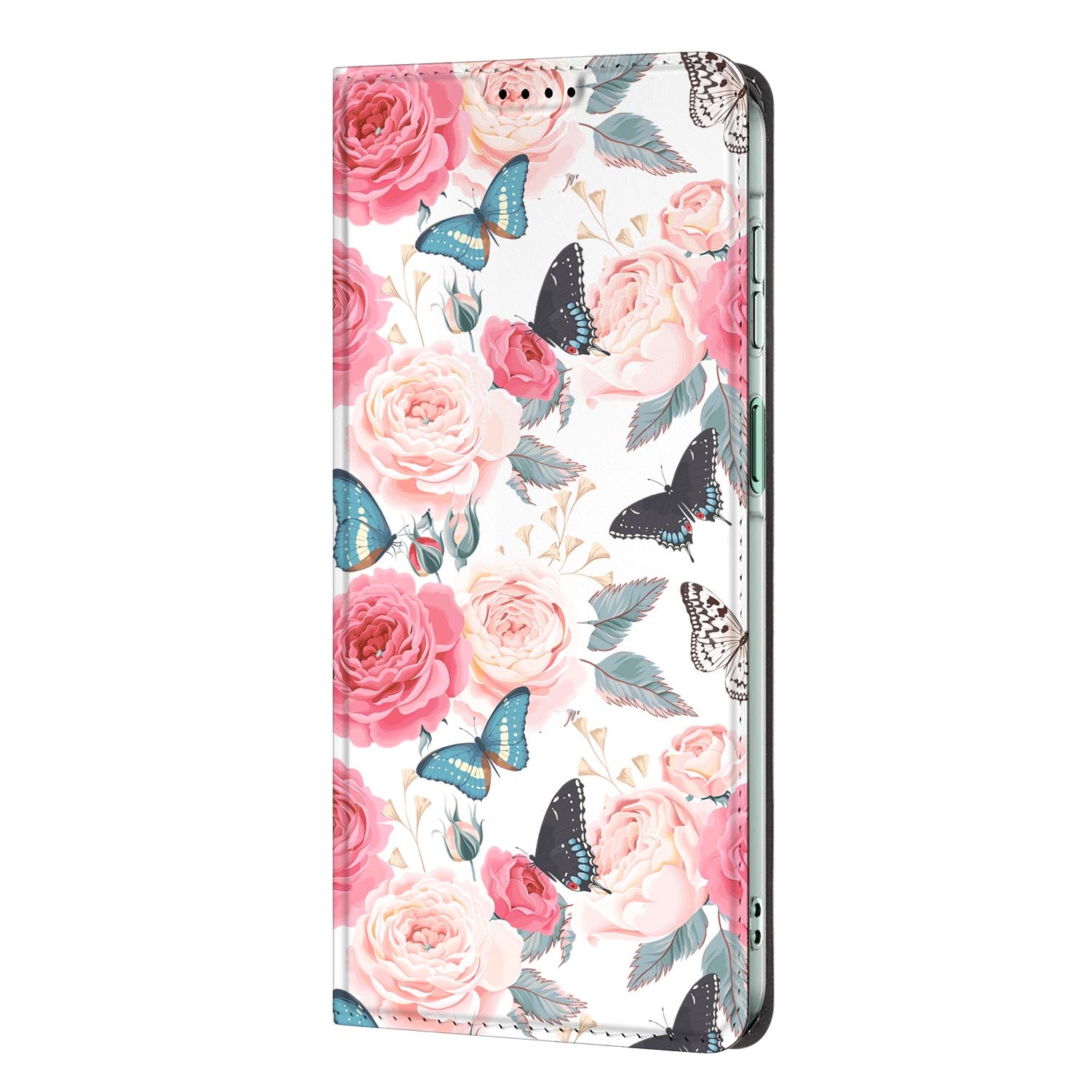 Samsung Galaxy A27 standcase Butterfly Roses met uitklapbare standaard