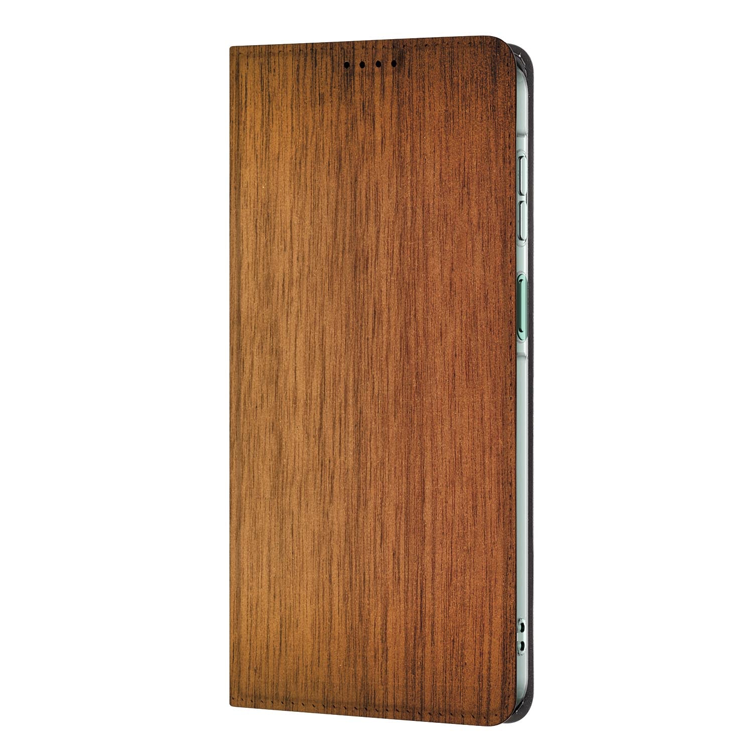 Samsung Galaxy A27 standcase Donker Hout met uitklapbare standaard