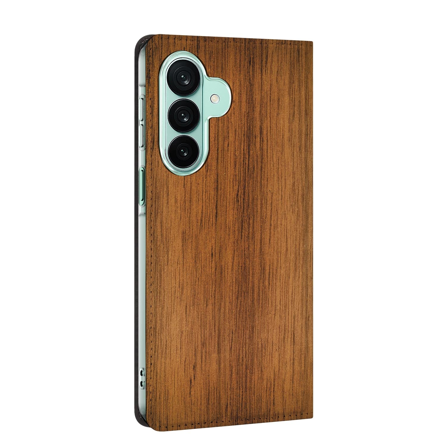 Samsung Galaxy A27 standcase Donker Hout, bescherming voor- en achterkant