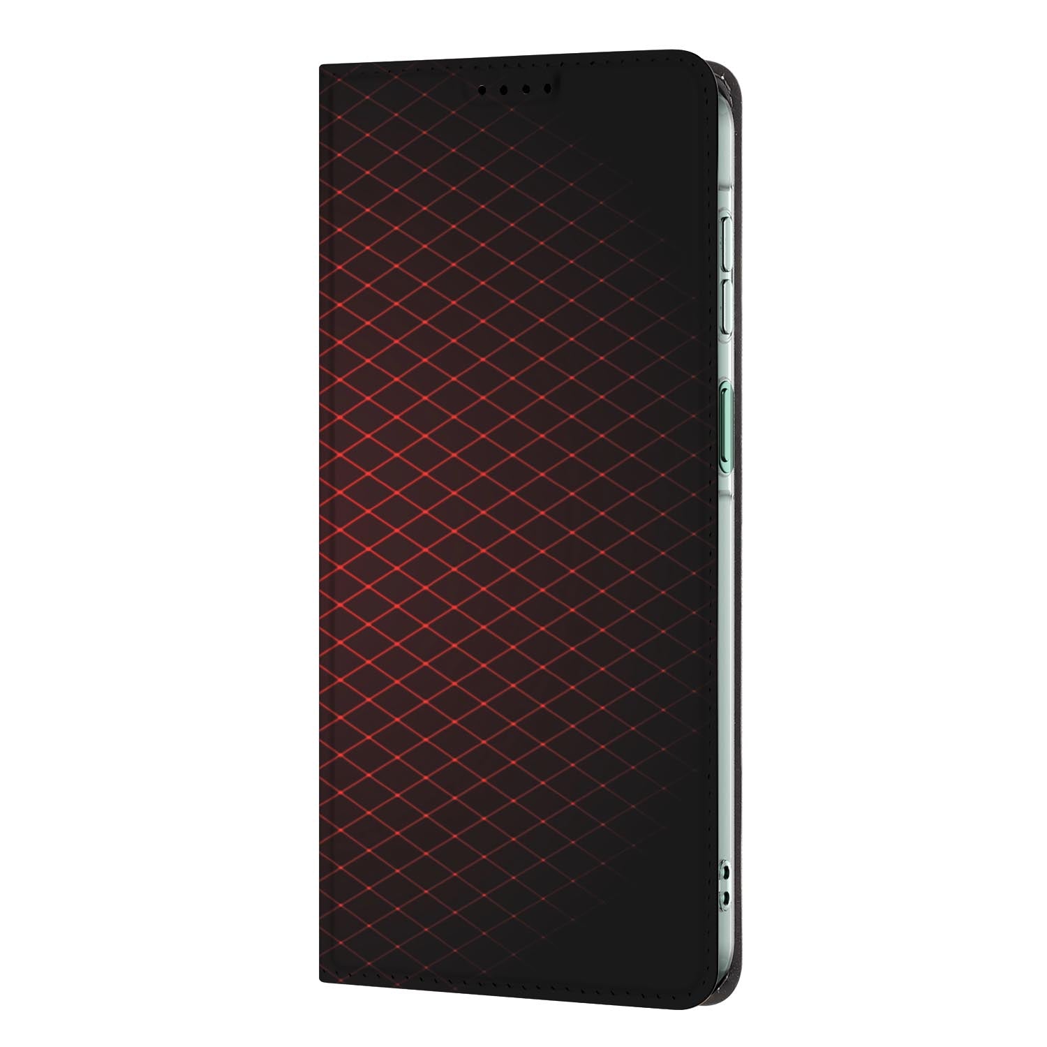 Samsung Galaxy A27 standcase Geruit Rood, bescherming voor- en achterkant