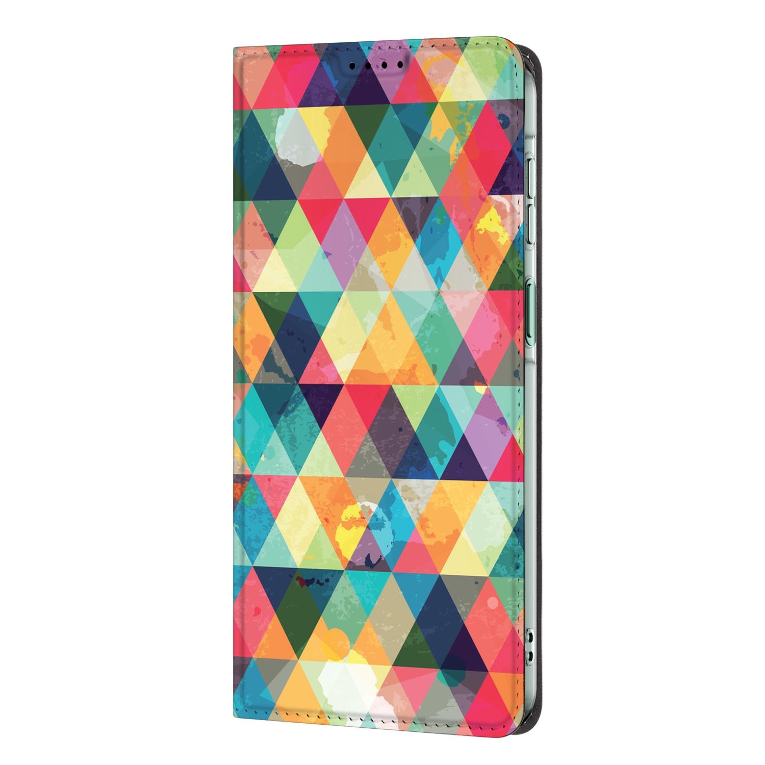 Samsung Galaxy A27 standcase Geruit met uitklapbare standaard