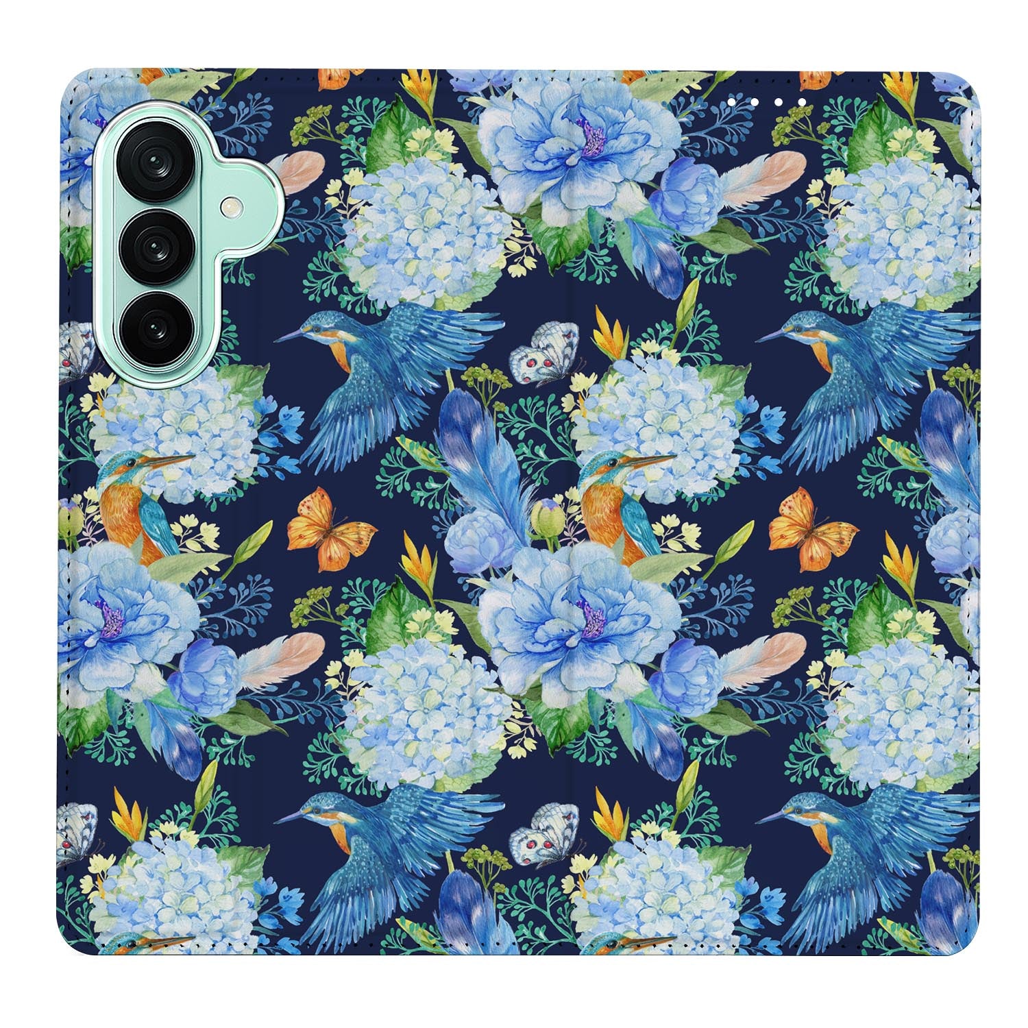 Samsung Galaxy A27 boekhoesje IJsvogel met pasjesvak