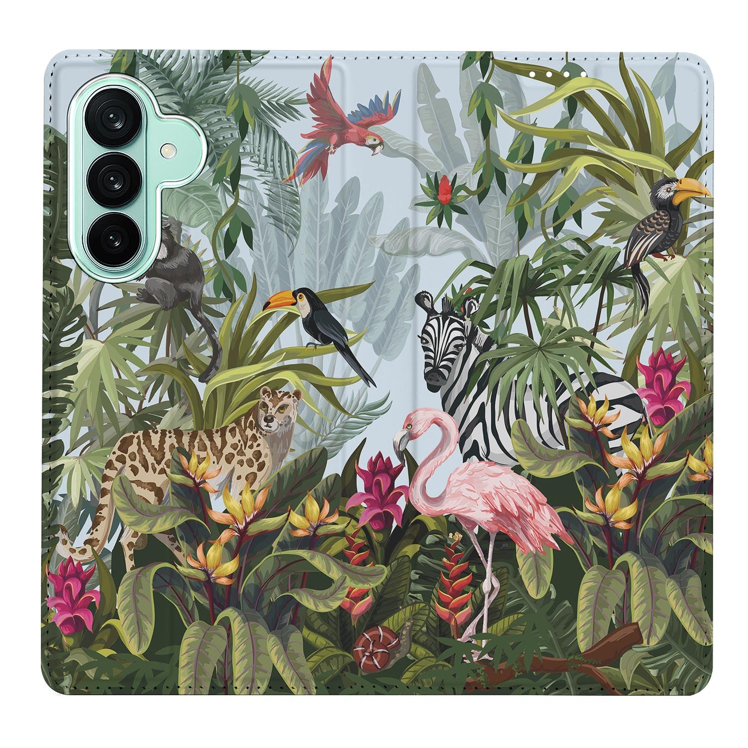Samsung Galaxy A27 boekhoesje Jungle met pasjesvak