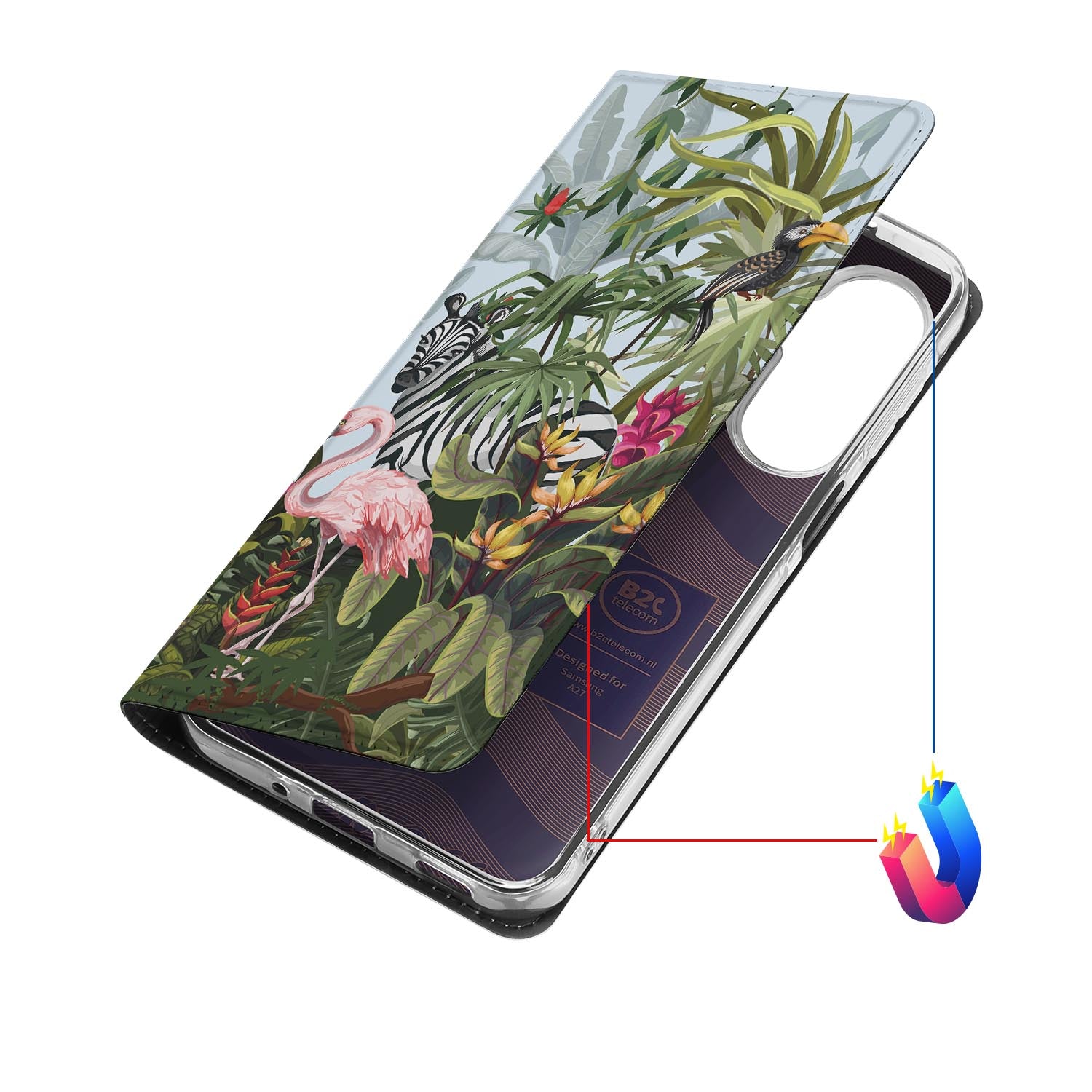 Samsung Galaxy A27 bookcase Jungle met kunstleren klep
