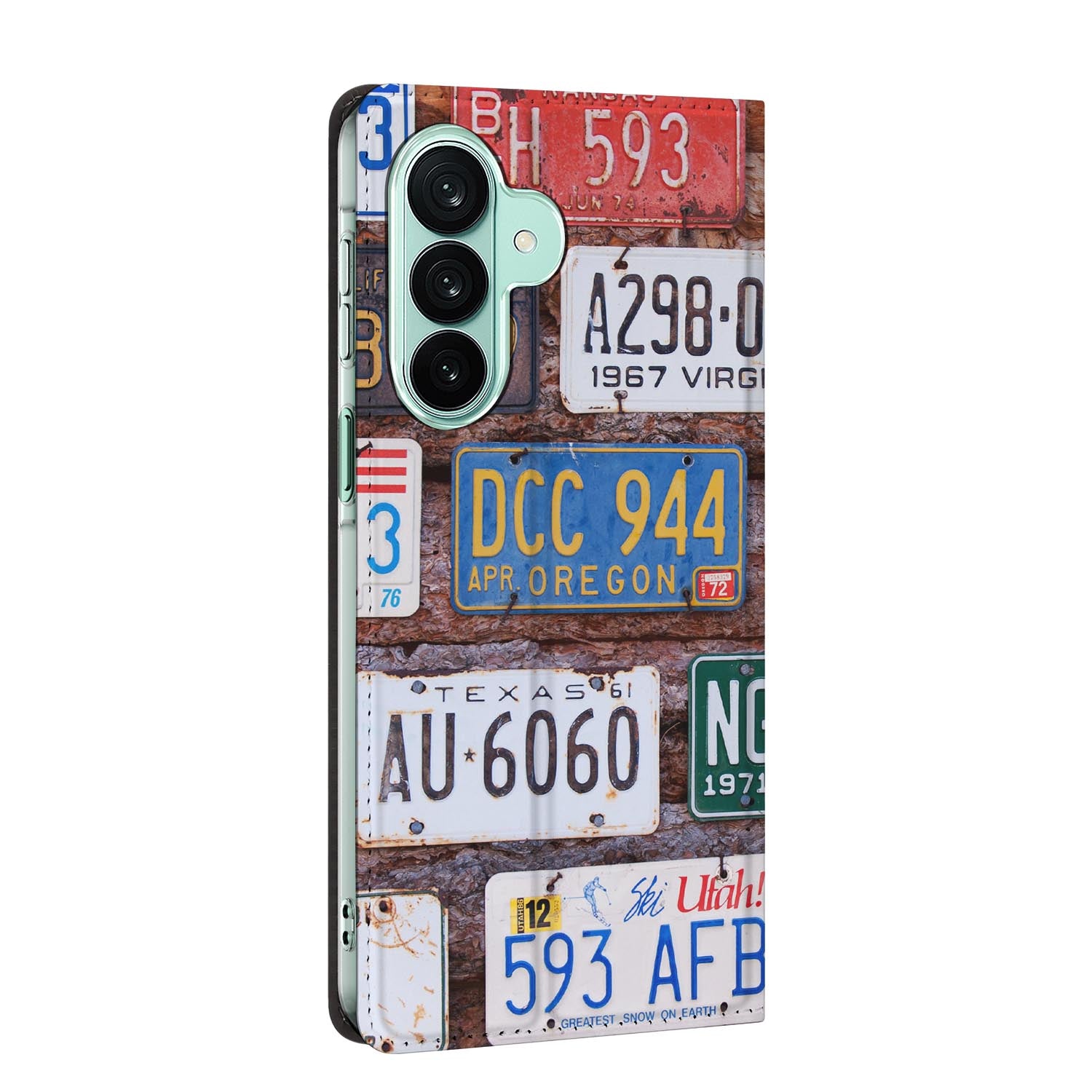 Samsung Galaxy A27 standcase Kentekenplaten, bescherming voor- en achterkant