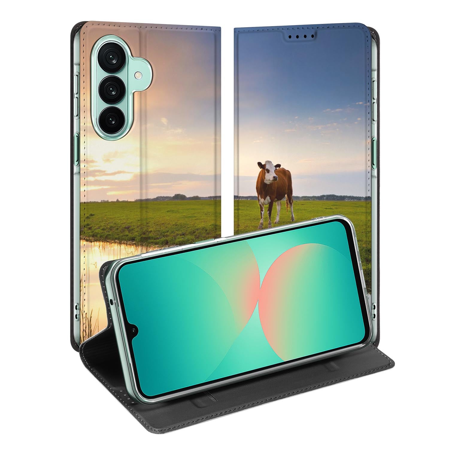 Samsung Galaxy A27 standcase met Koe-print