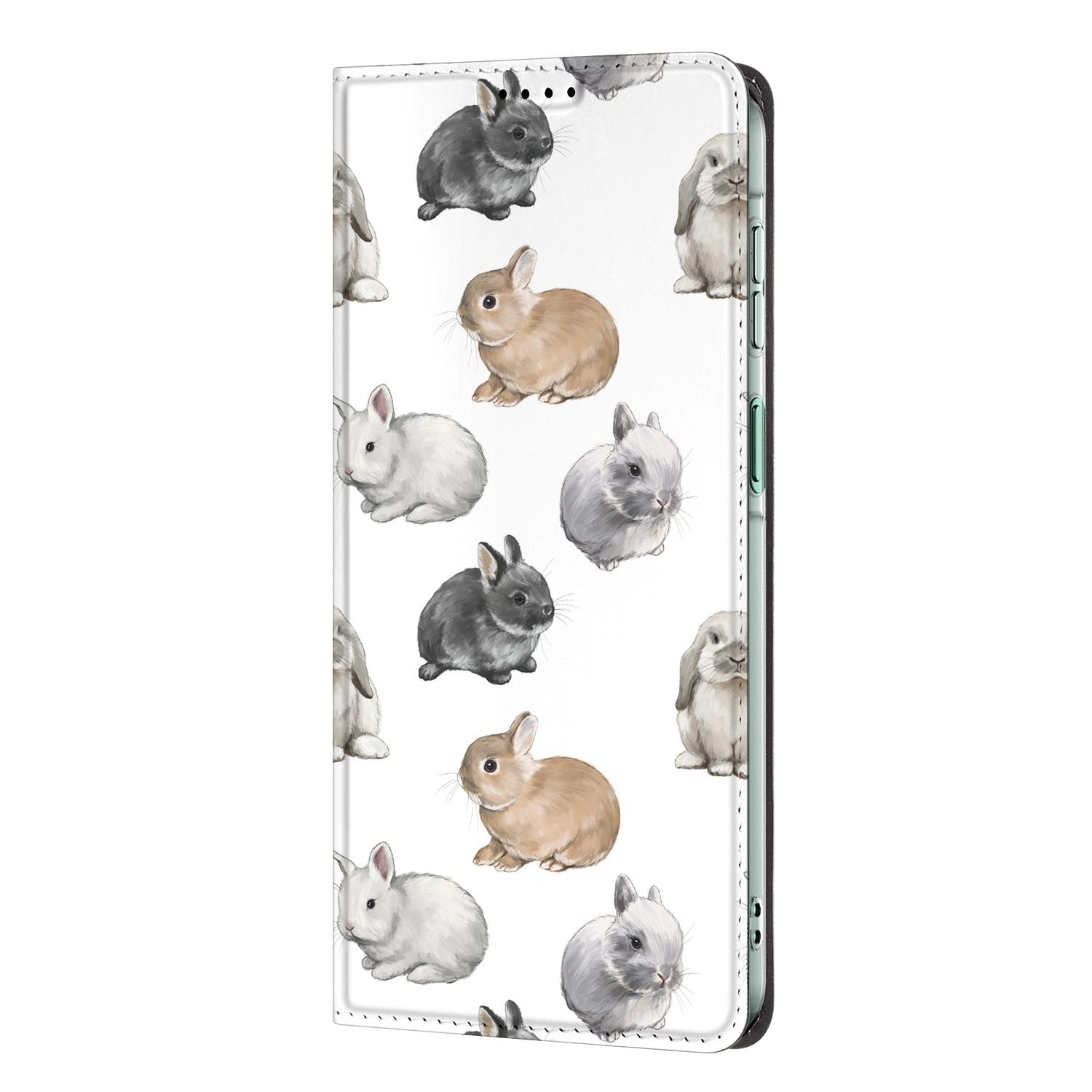 Samsung Galaxy A27 standcase Konijntjes met uitklapbare standaard