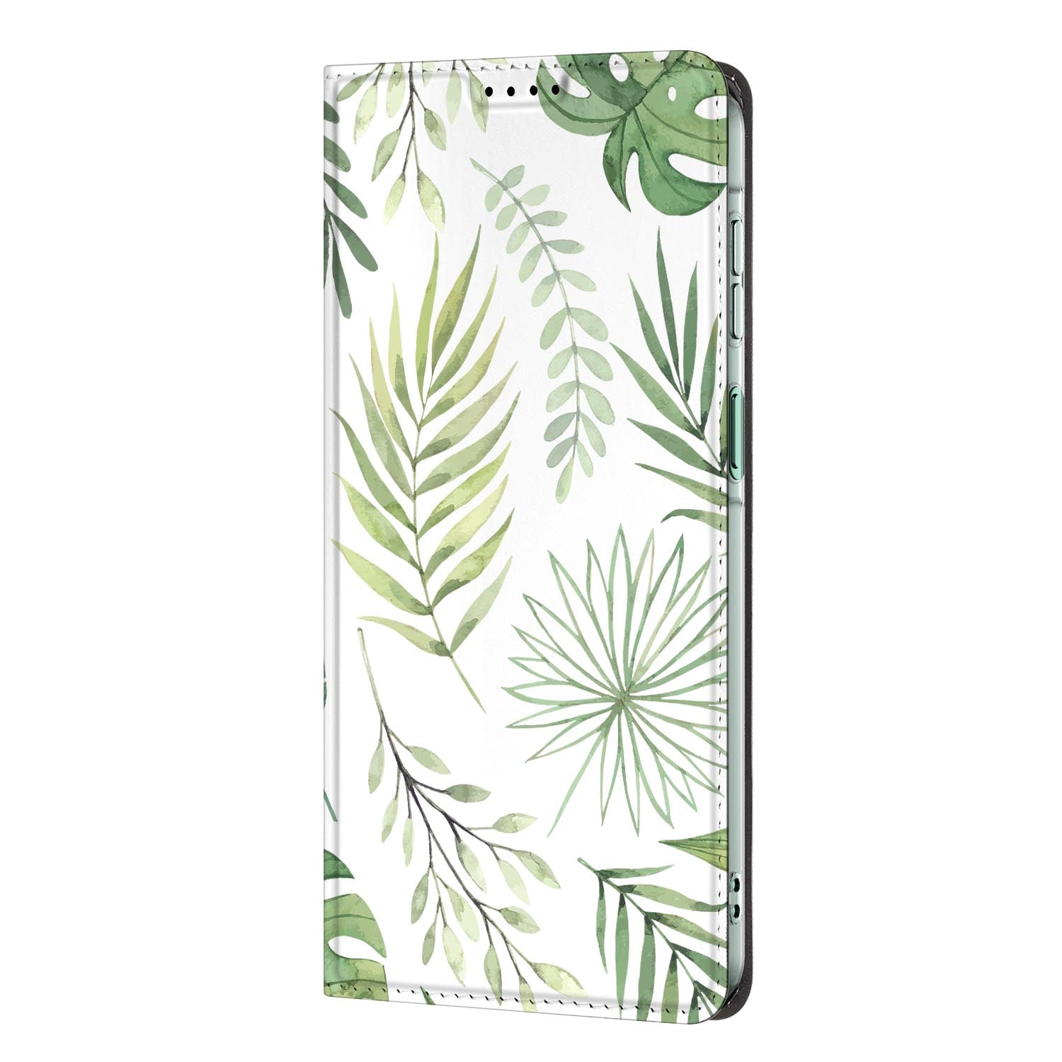 Samsung Galaxy A27 standcase Leaves met uitklapbare standaard