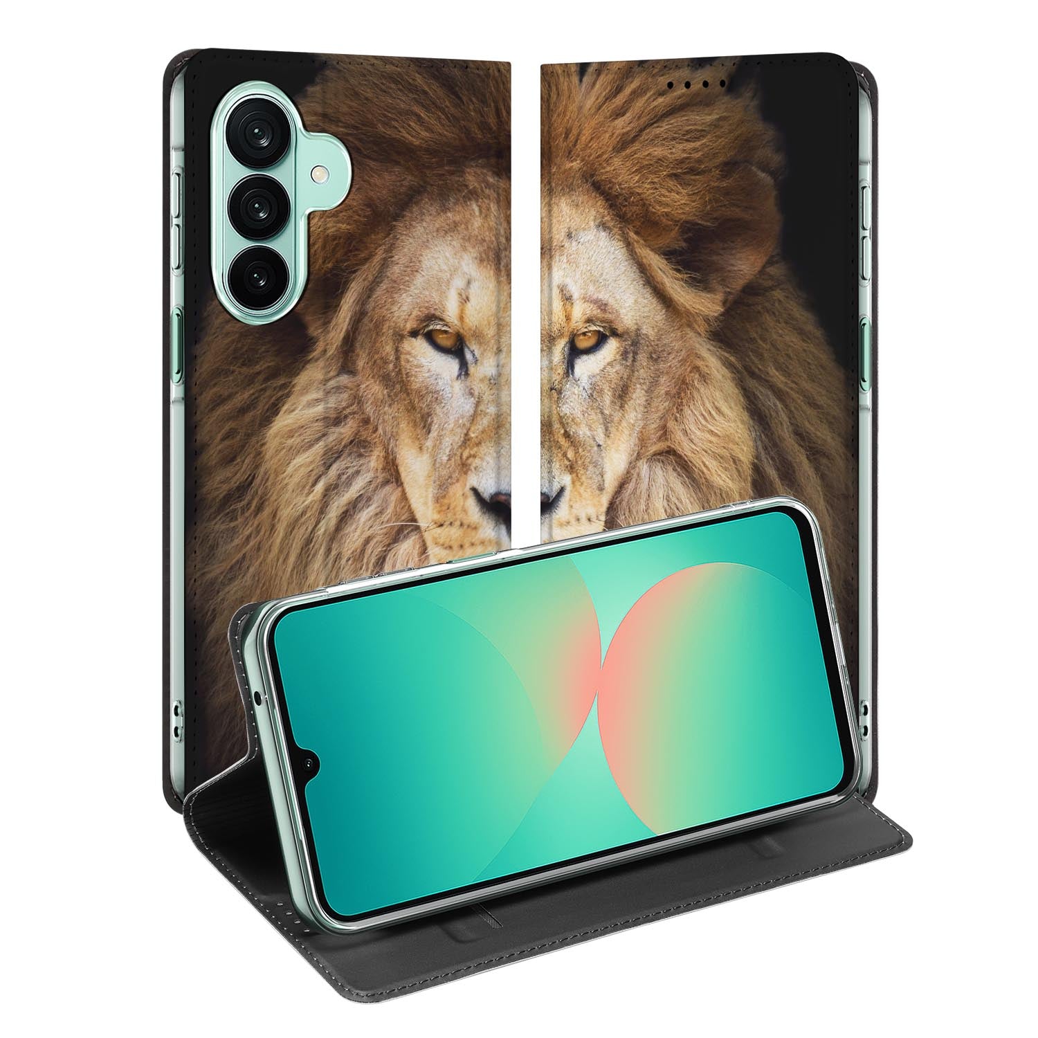 Samsung Galaxy A27 standcase met Leeuw-print