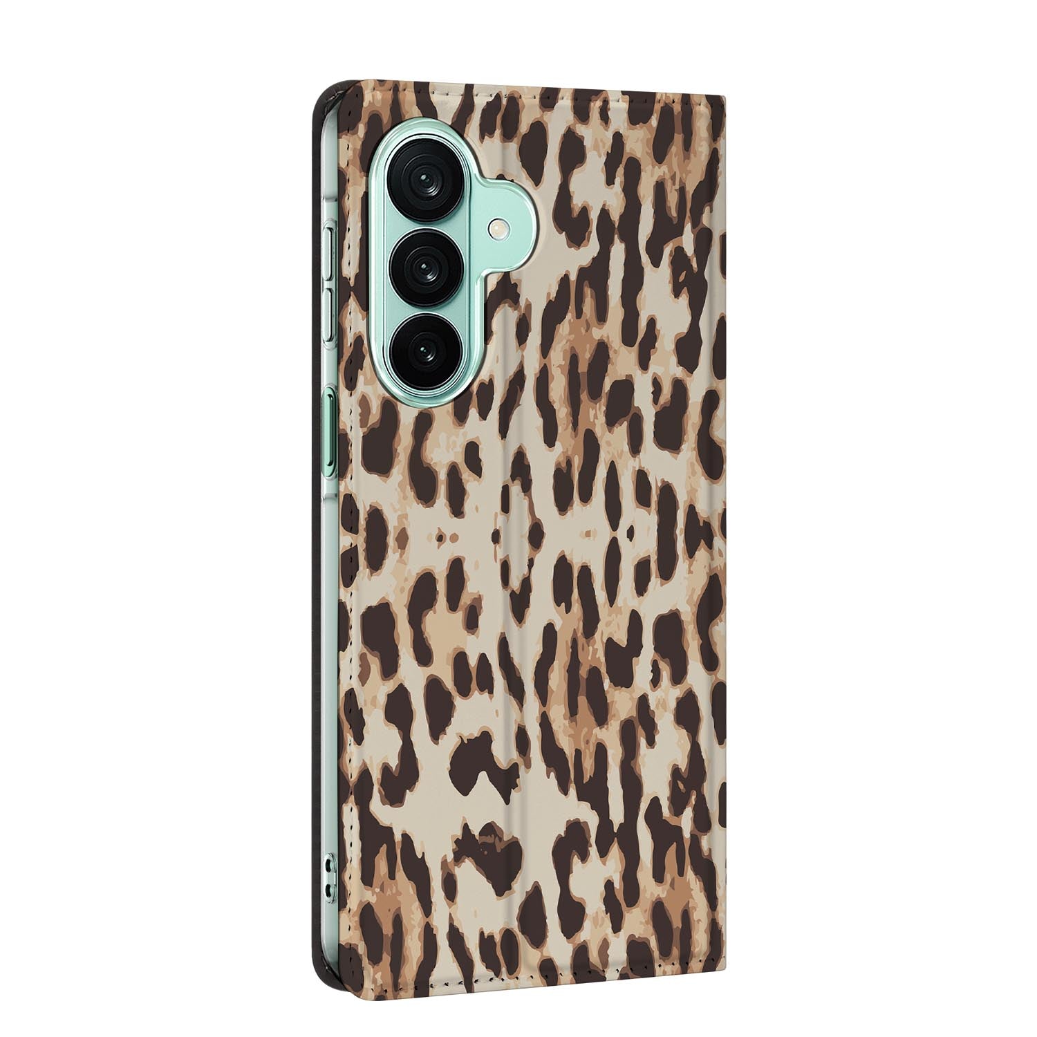 Samsung Galaxy A27 standcase Leopard, bescherming voor- en achterkant