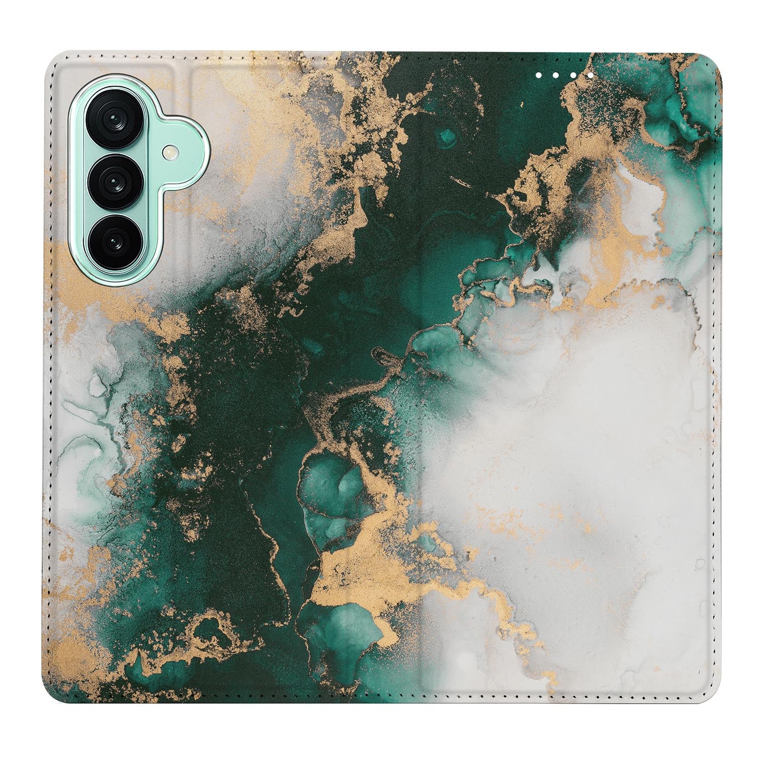 Samsung Galaxy A27 boekhoesje Marmer Groen met pasjesvak