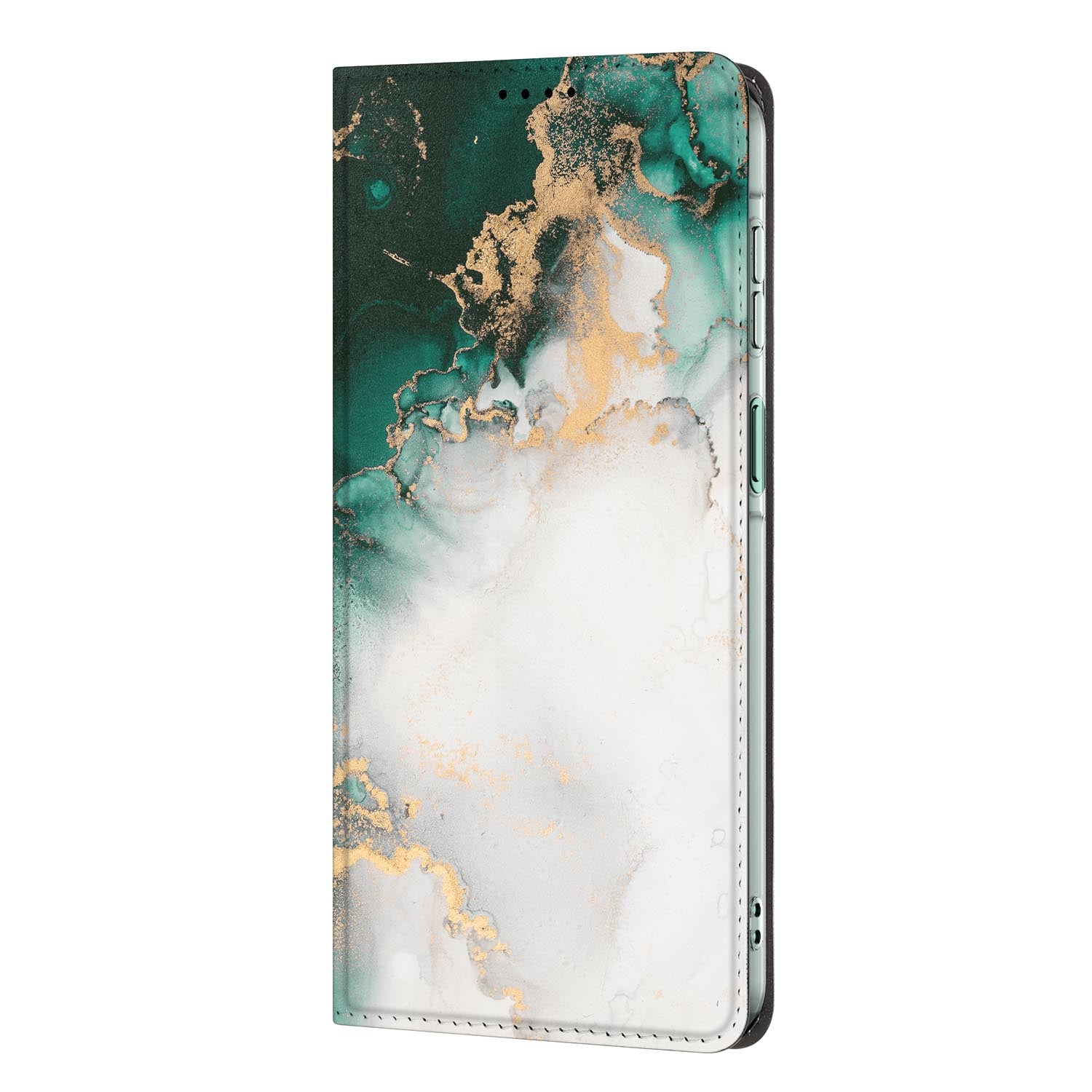 Samsung Galaxy A27 standcase Marmer Groen met uitklapbare standaard