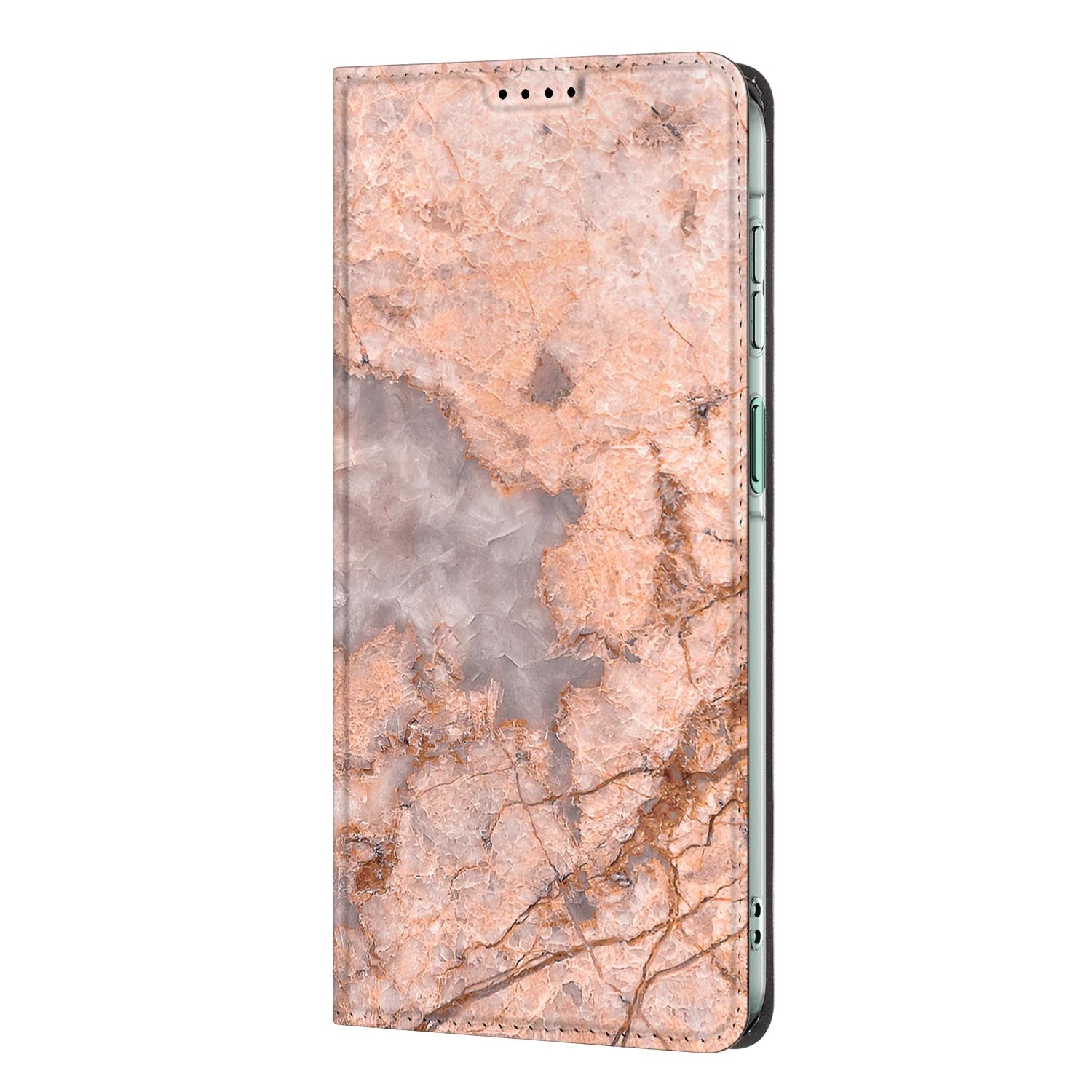 Samsung Galaxy A27 standcase Marmer Oranje met uitklapbare standaard