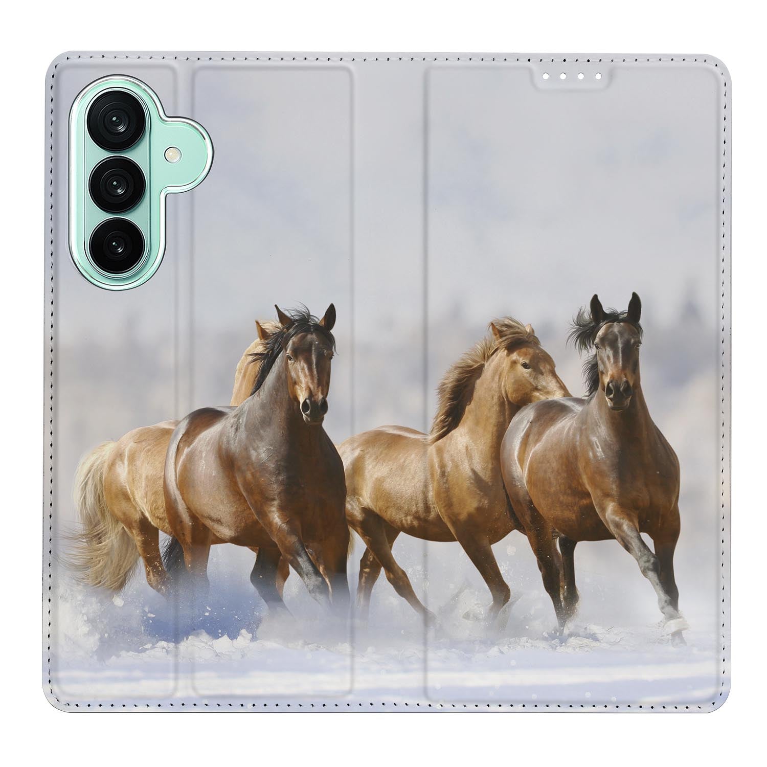 Samsung Galaxy A27 boekhoesje Paarden met pasjesvak