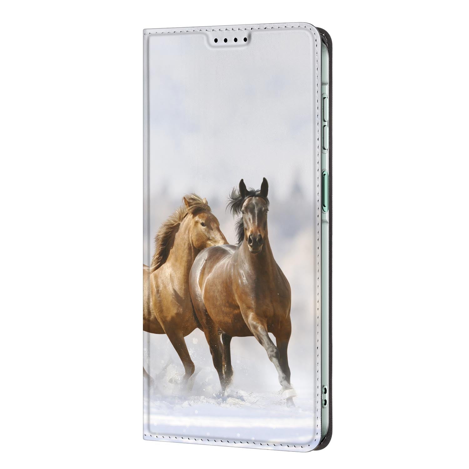 Samsung Galaxy A27 standcase Paarden met uitklapbare standaard