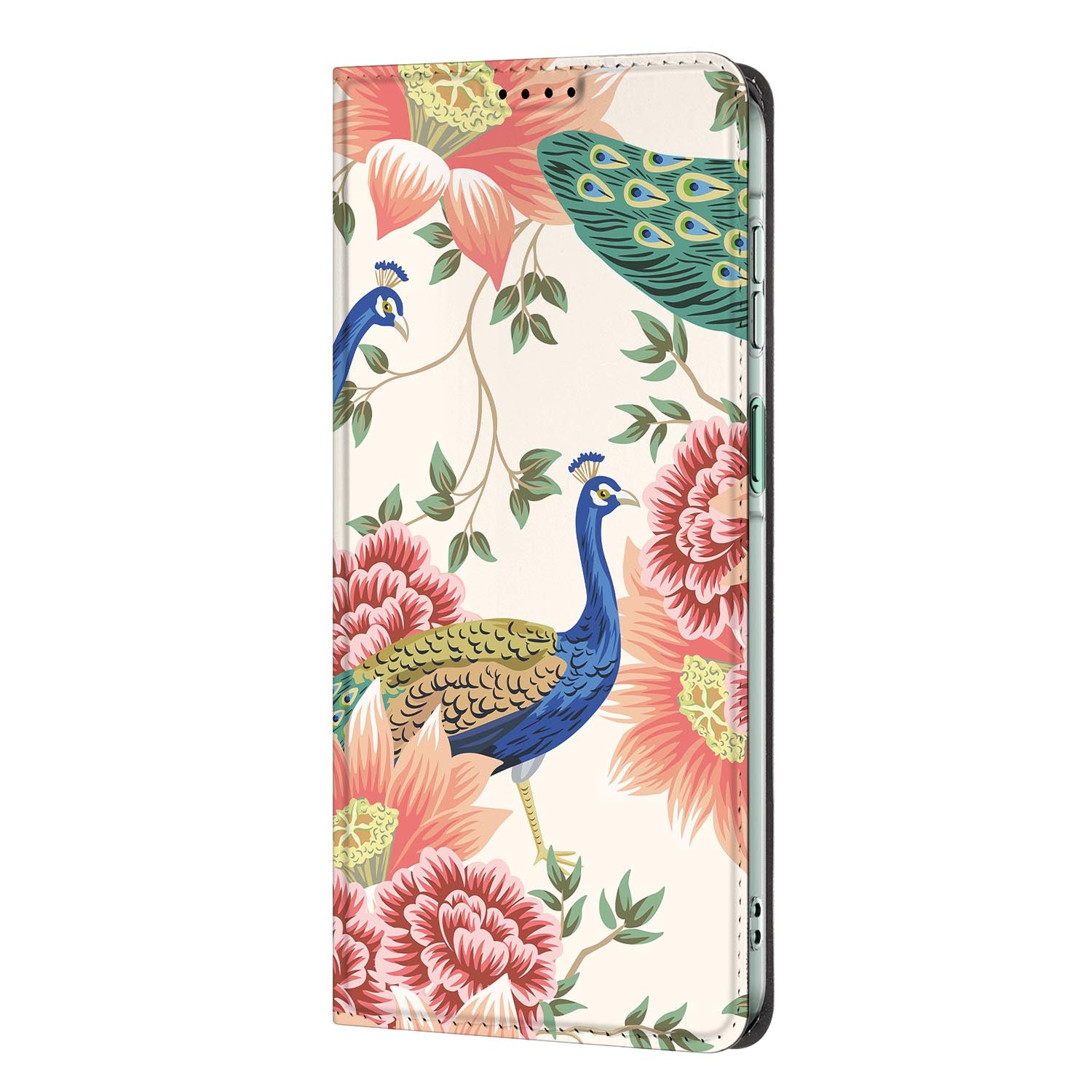 Samsung Galaxy A27 standcase Pink Peacock met uitklapbare standaard