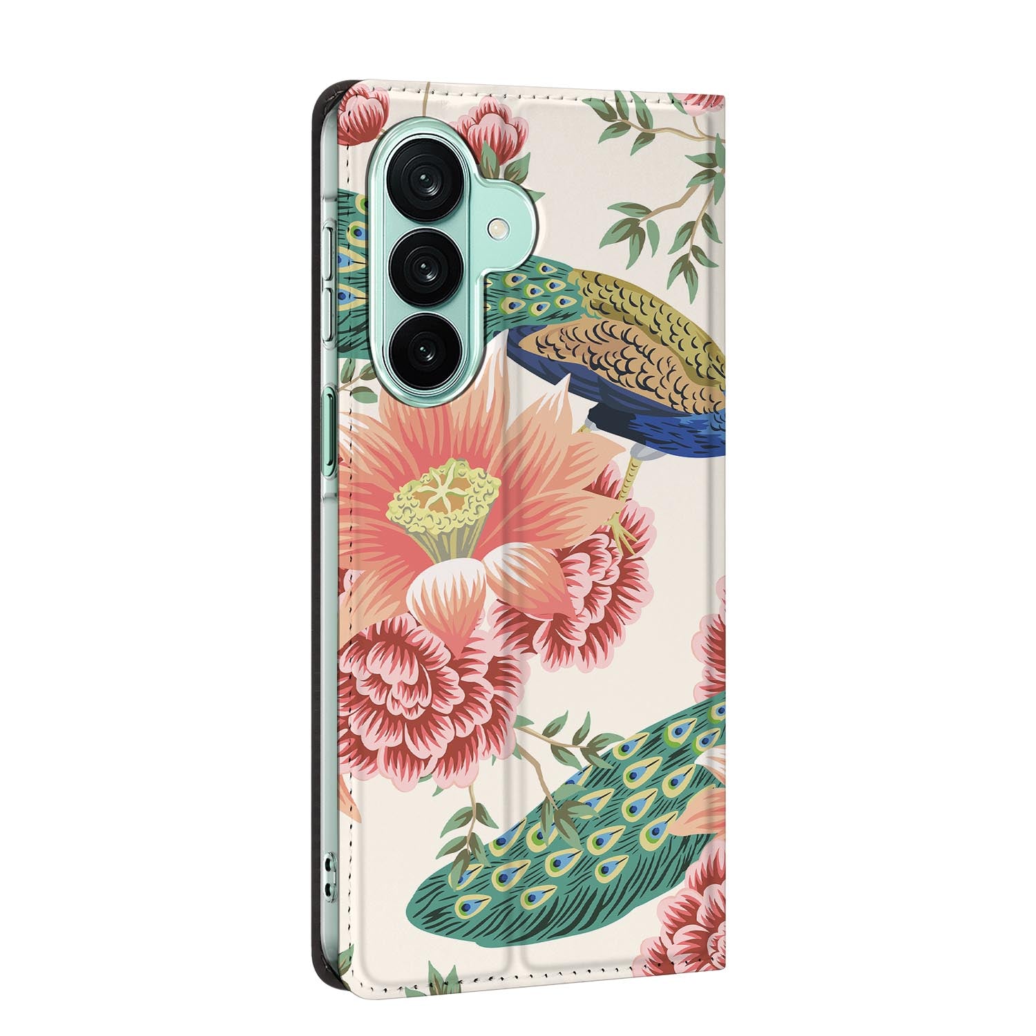 Samsung Galaxy A27 standcase Pink Peacock, bescherming voor- en achterkant