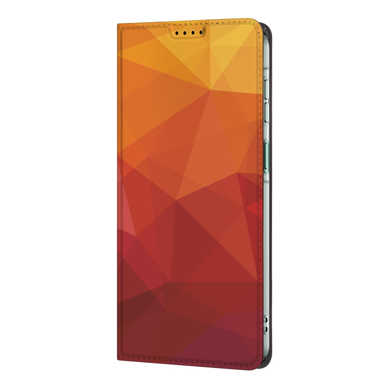 Samsung Galaxy A27 standcase Polygon Red met uitklapbare standaard