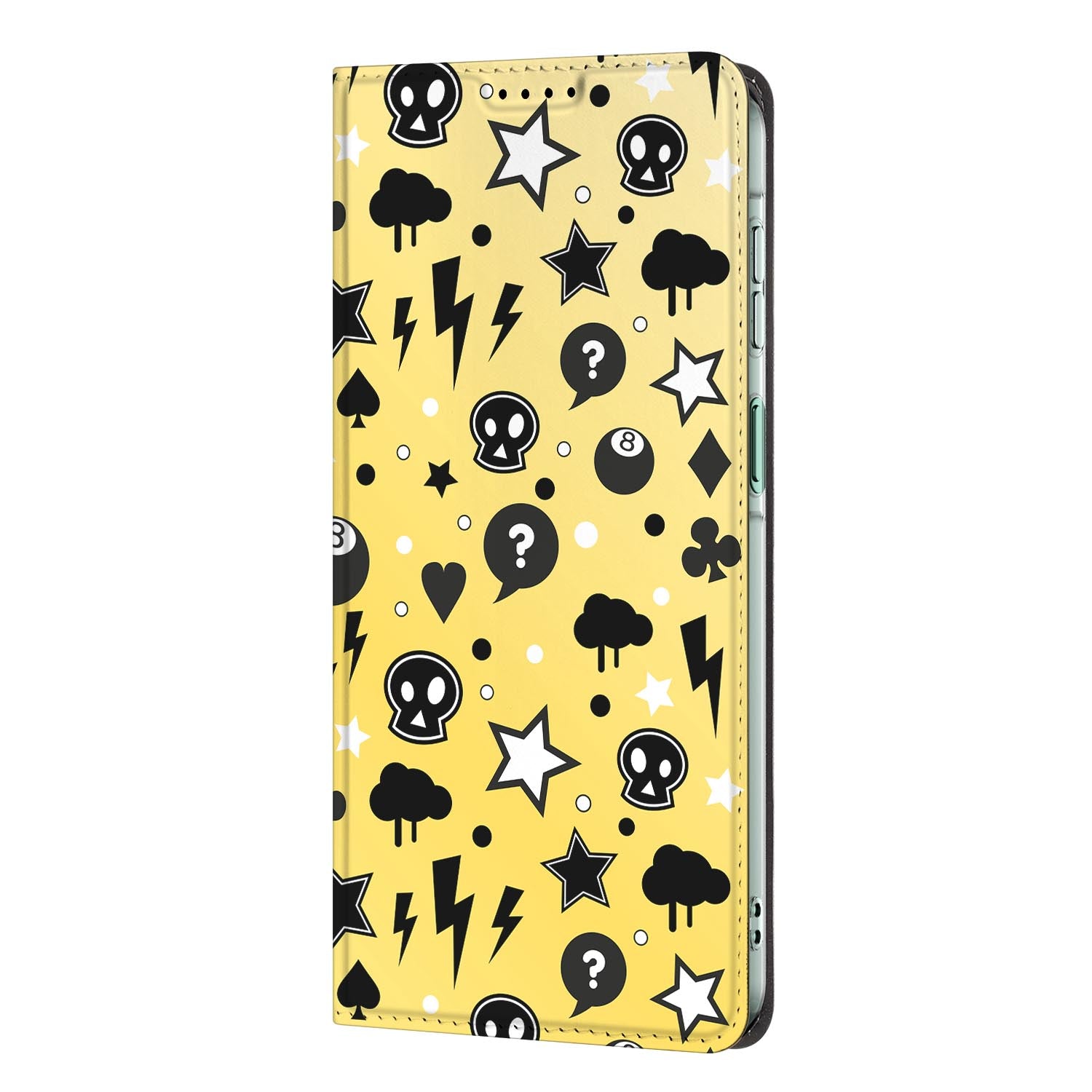 Samsung Galaxy A27 standcase Punk Yellow met uitklapbare standaard
