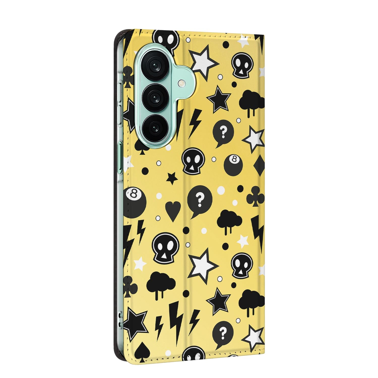 Samsung Galaxy A27 standcase Punk Yellow, bescherming voor- en achterkant