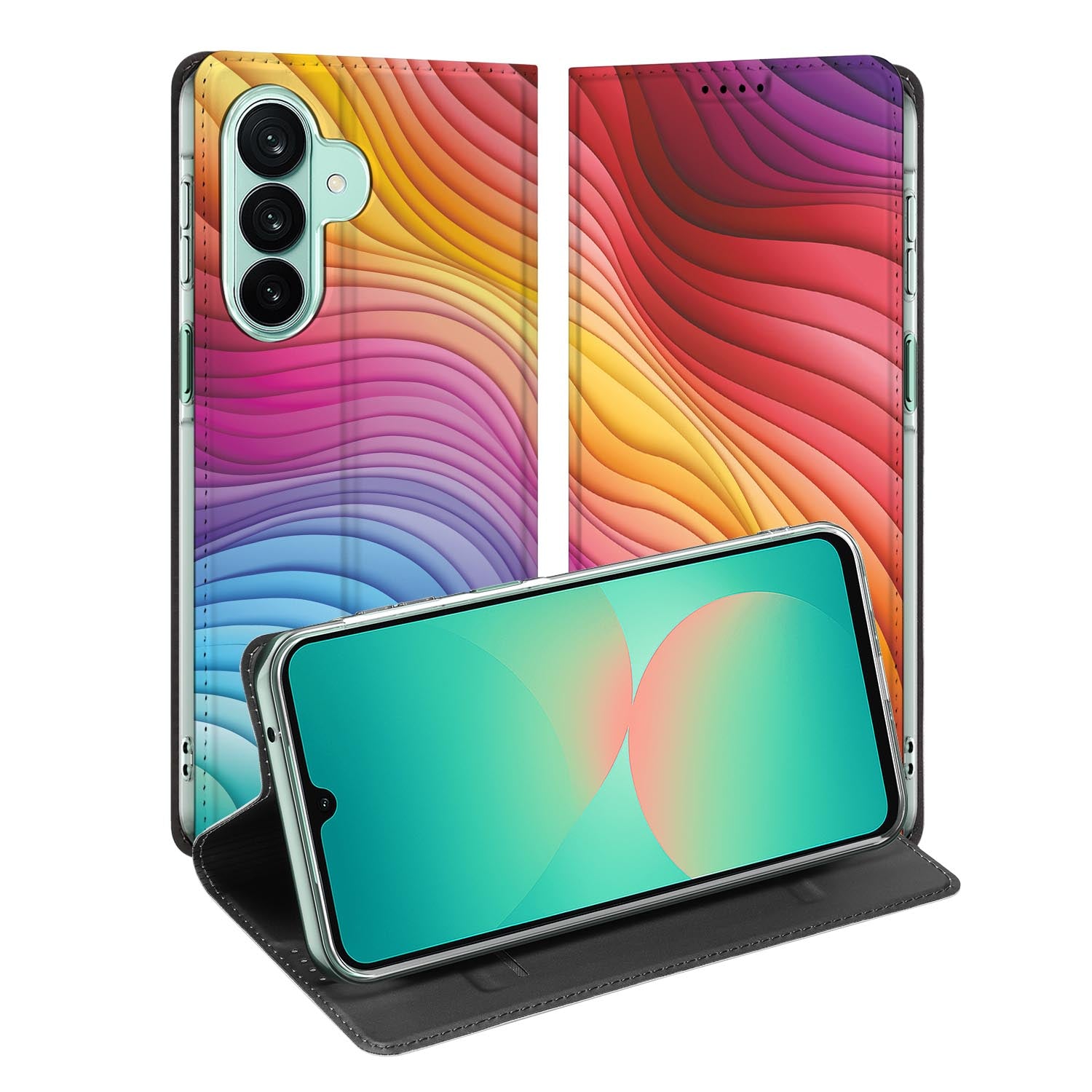 Samsung Galaxy A27 standcase met Regenboog-print
